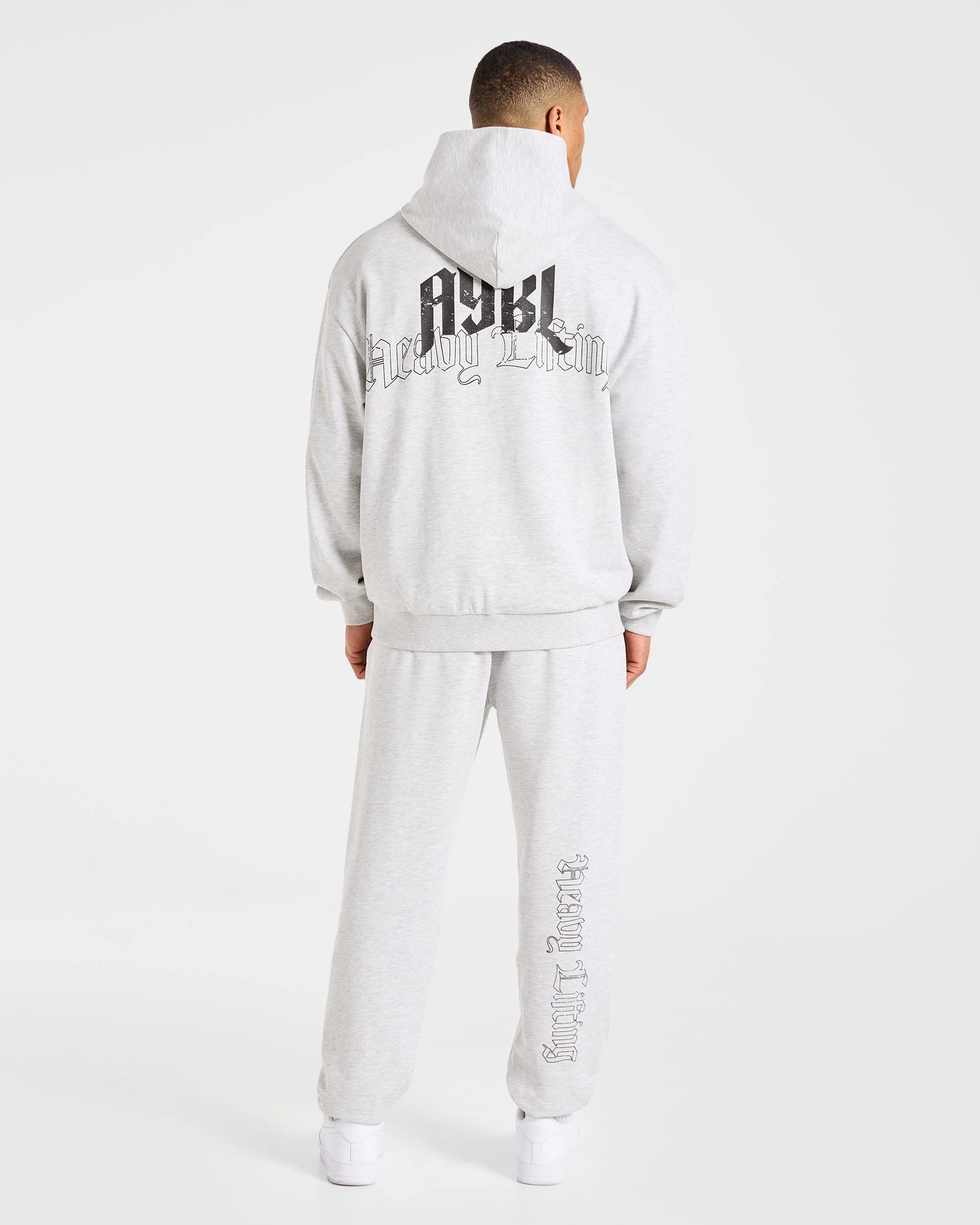 Heavy Lifting Gothic Oversized Joggers - Grey Marl - Image 4