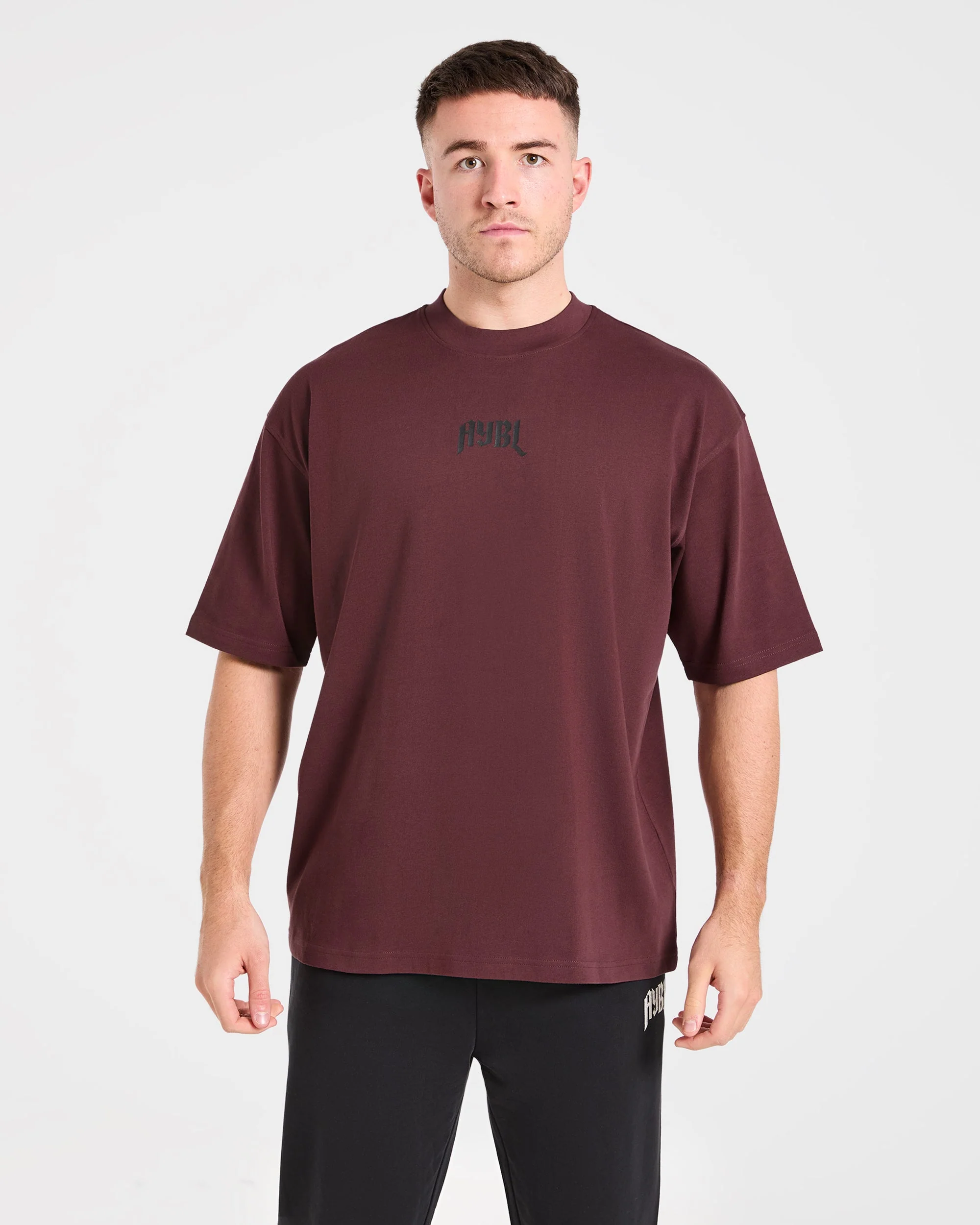 Heavy Lifting Gothic Oversized T Shirt - Dusty Plum/Black - Image 2