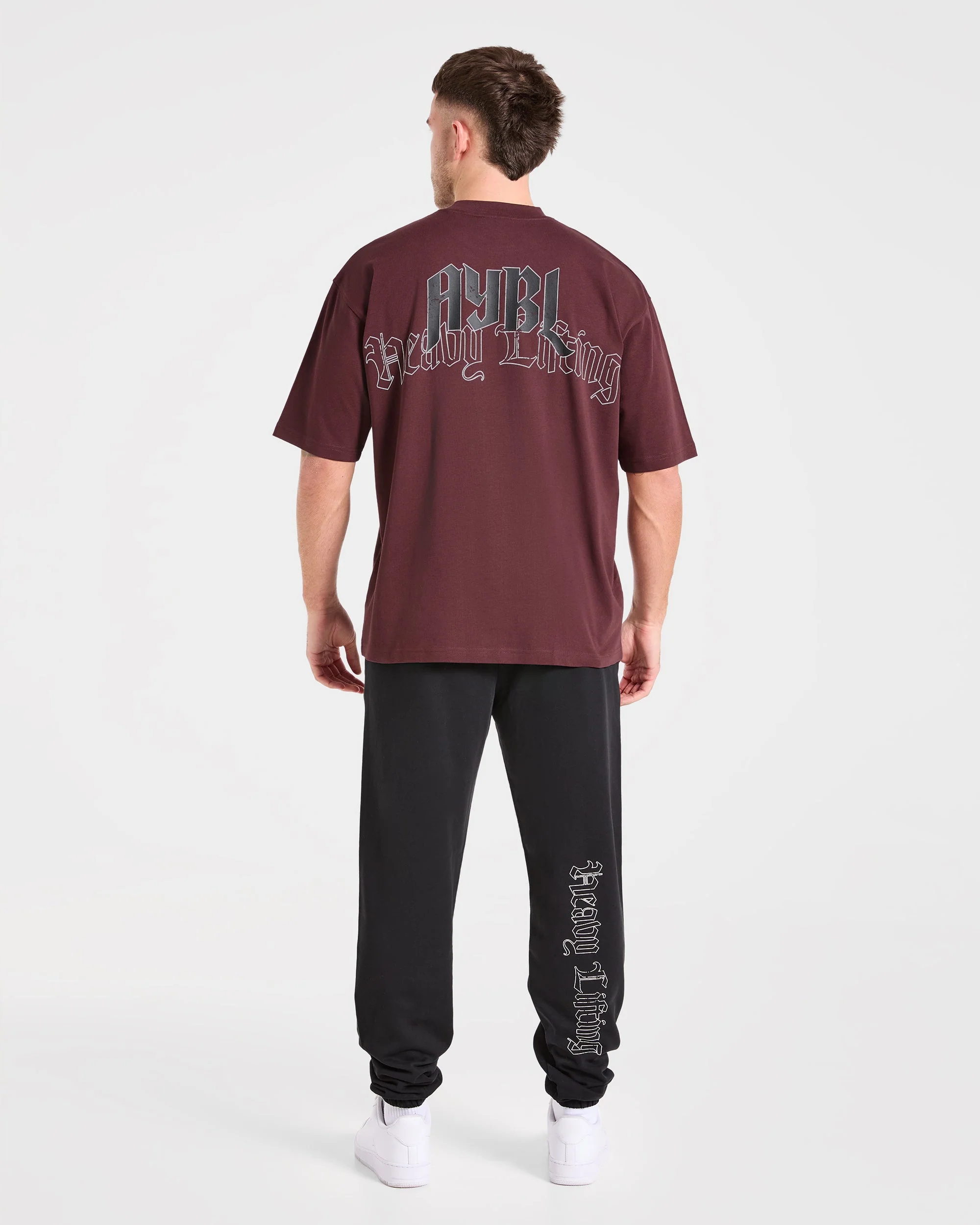 Heavy Lifting Gothic Oversized T Shirt - Dusty Plum/Black - Image 4
