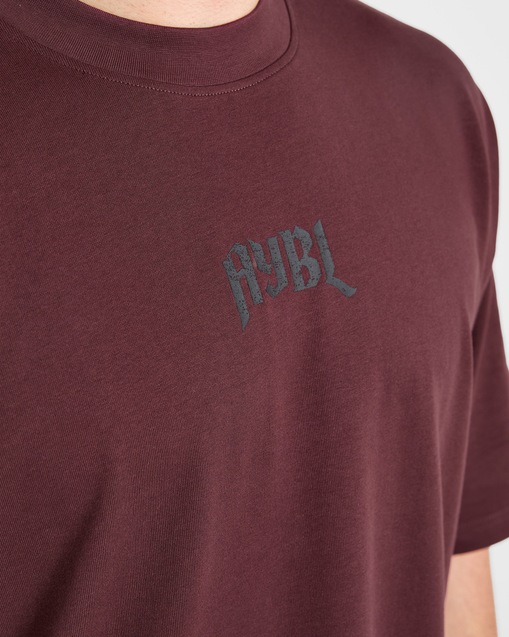 Heavy Lifting Gothic Oversized T Shirt - Dusty Plum/Black - Image 6