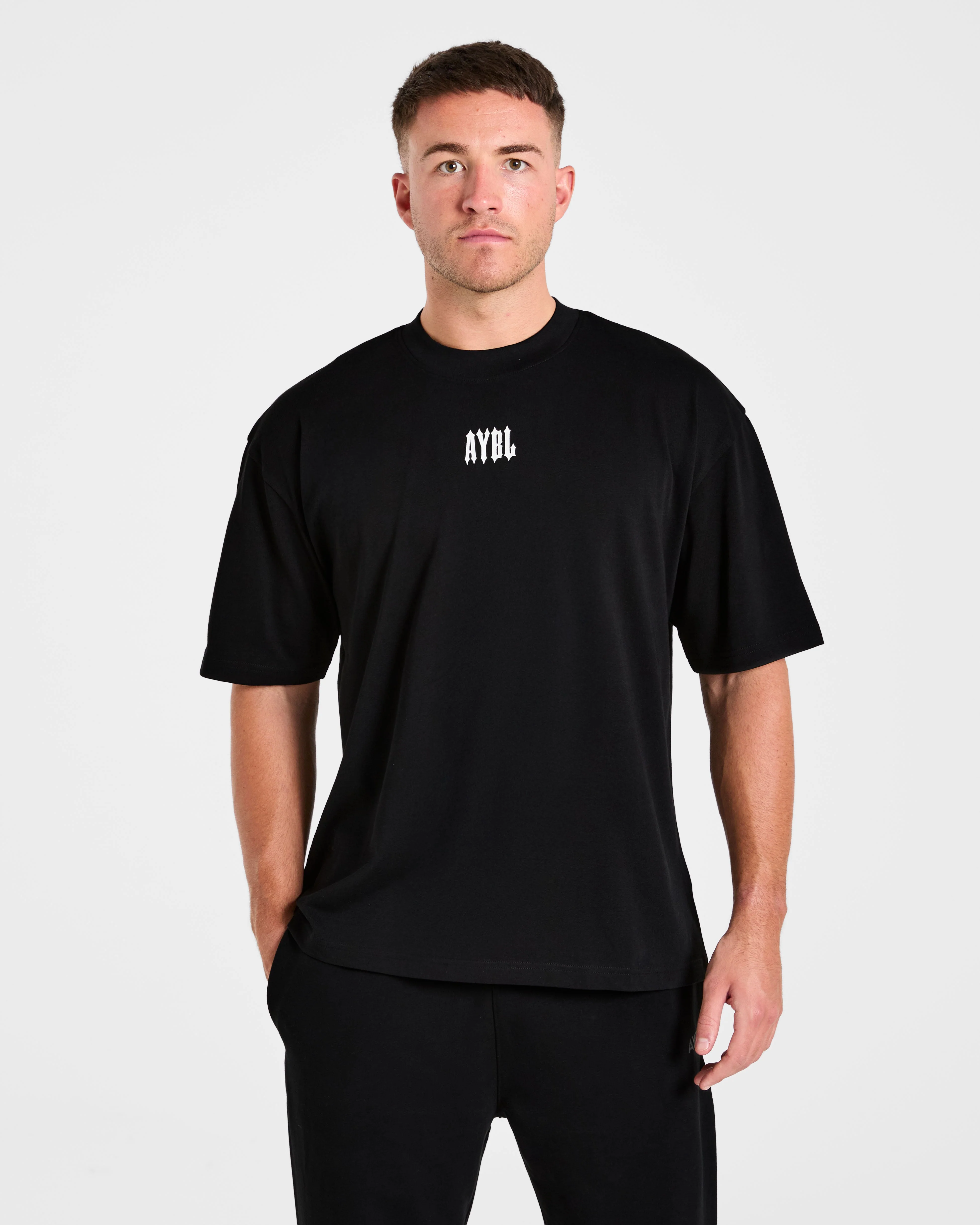 Hunt Your Goals Oversized T Shirt - Black - Image 2