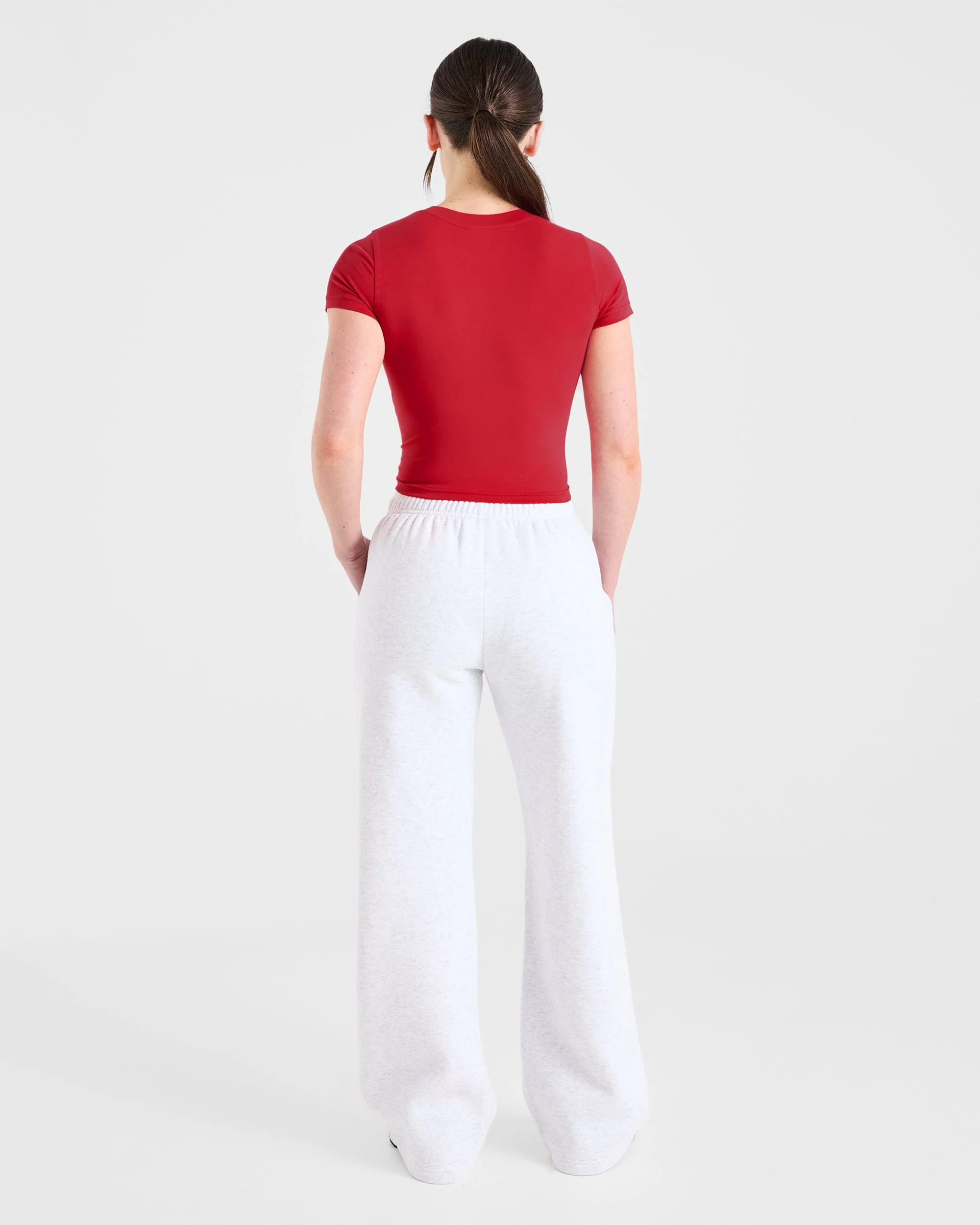 Just a Gym Girl Baby Tee - Red - Image 4