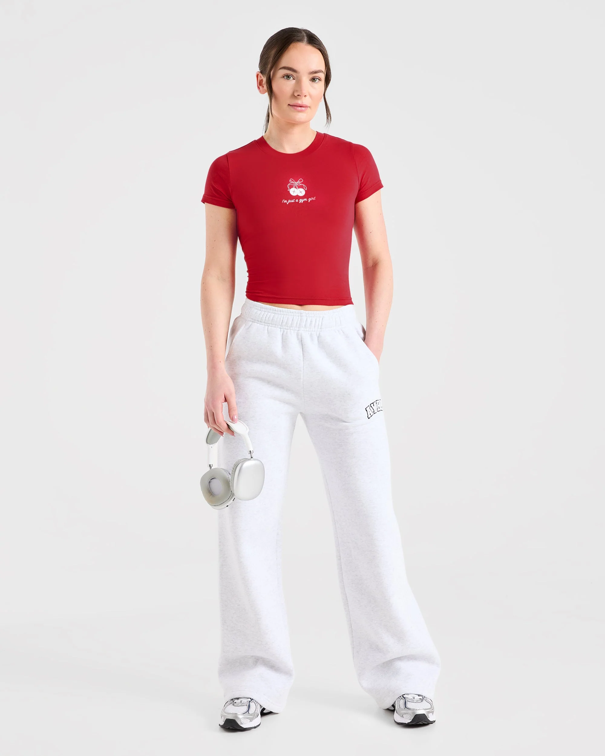 Just a Gym Girl Baby Tee - Red - Image 8