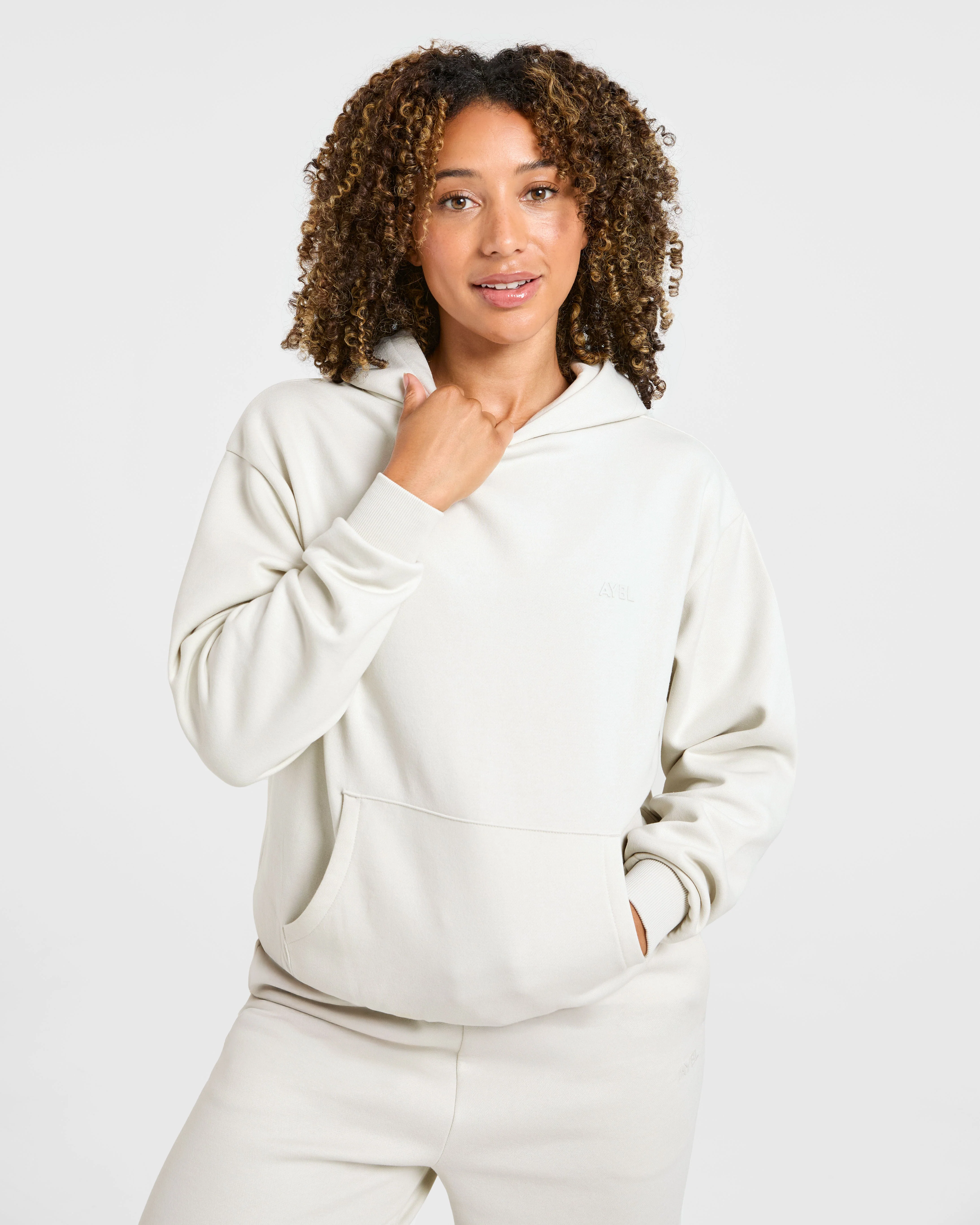Lifestyle Oversized Hoodie - Off White - Image 8