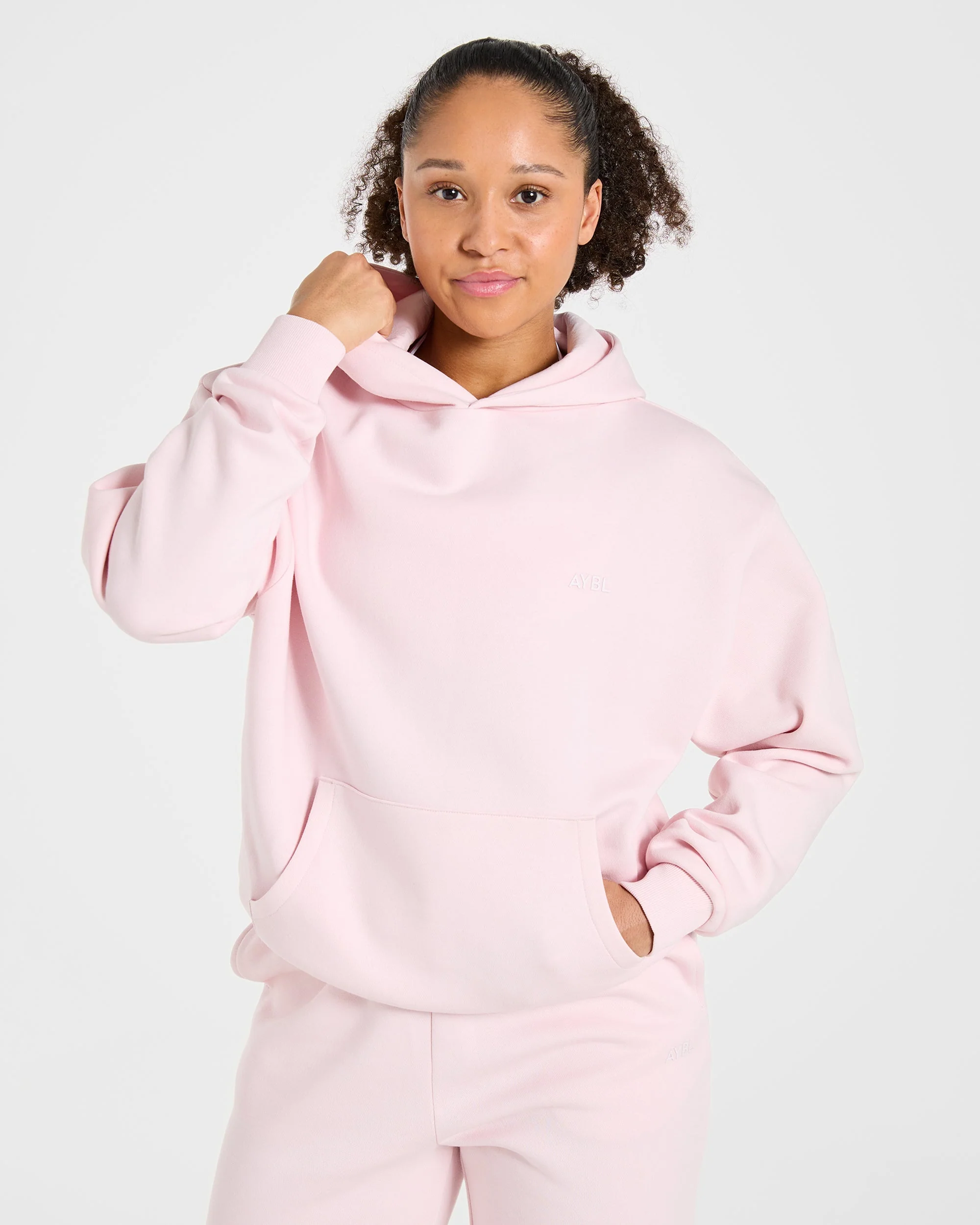Lifestyle Oversized Hoodie - Pastel Pink - Image 8