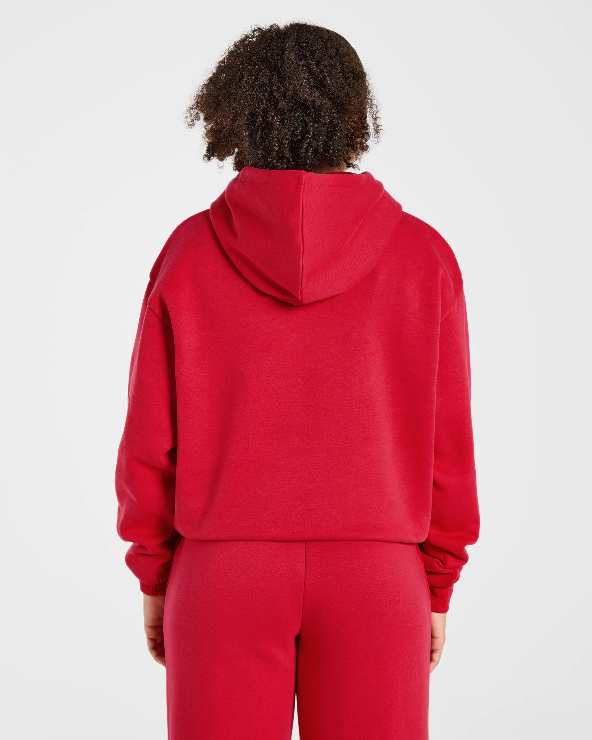 Lifestyle Oversized Hoodie - Red - Image 2