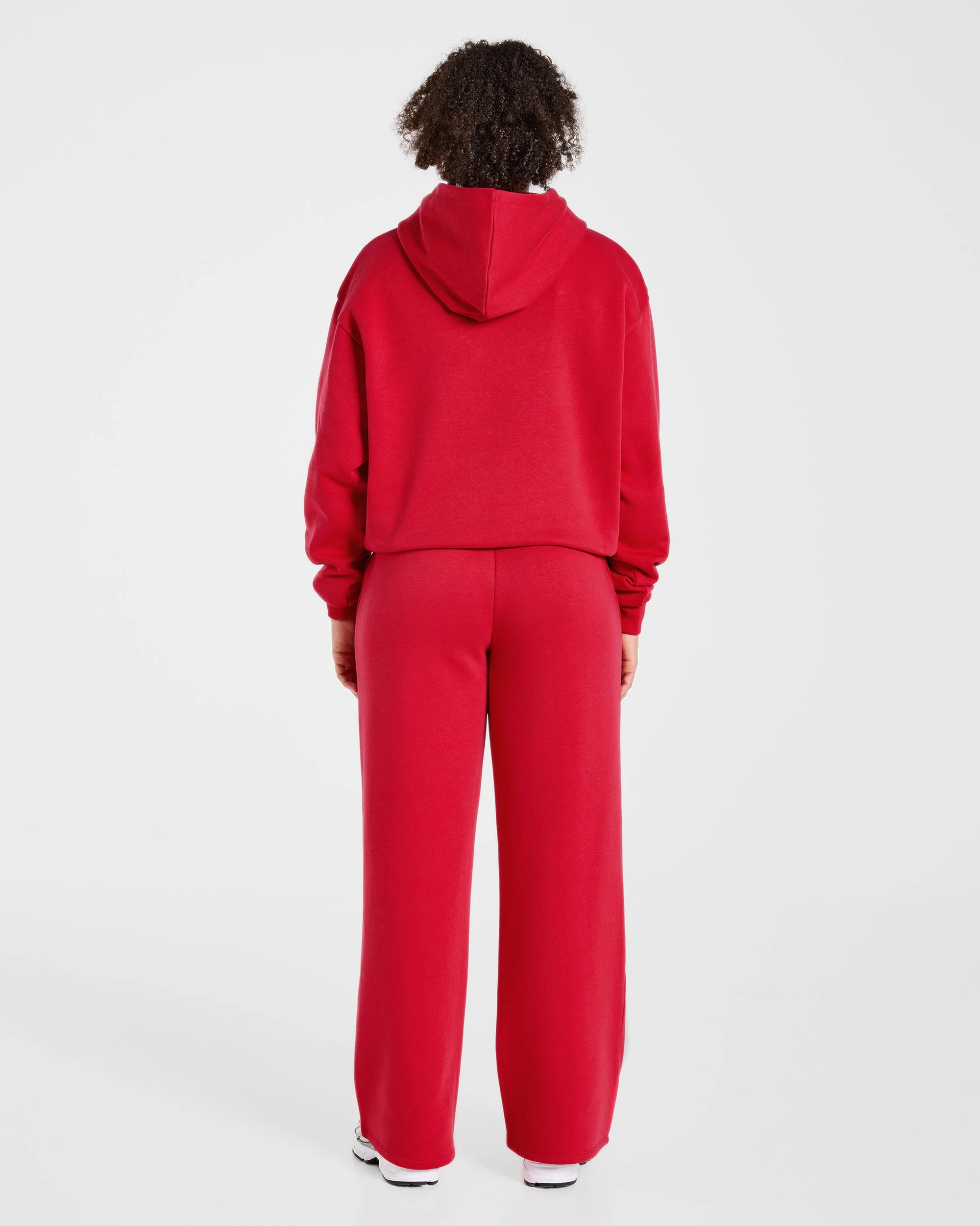 Lifestyle Oversized Hoodie - Red - Image 4