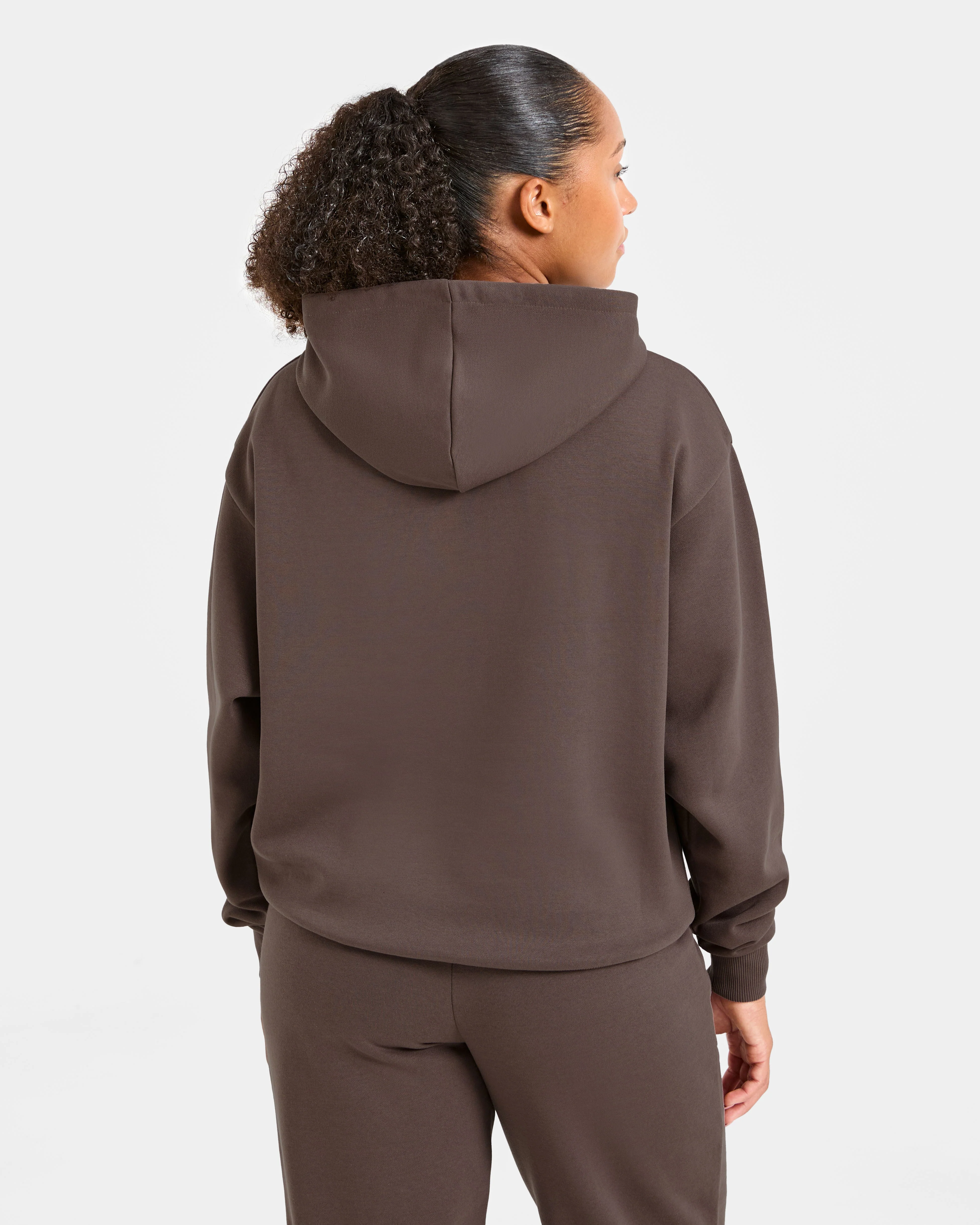Lifestyle Oversized Hoodie - Umber Brown - Image 2