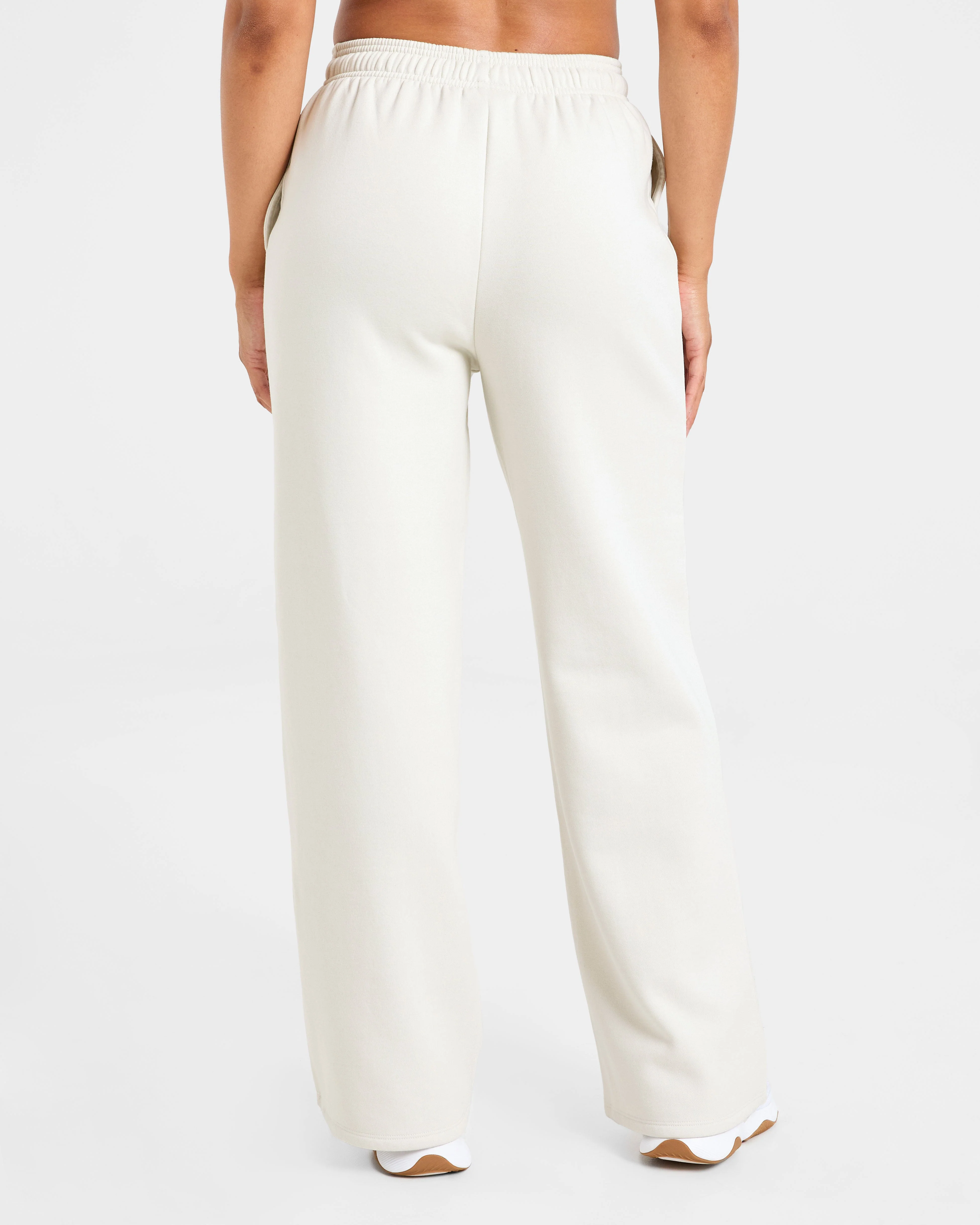 Lifestyle Oversized Straight Leg Joggers - Off White - Image 2