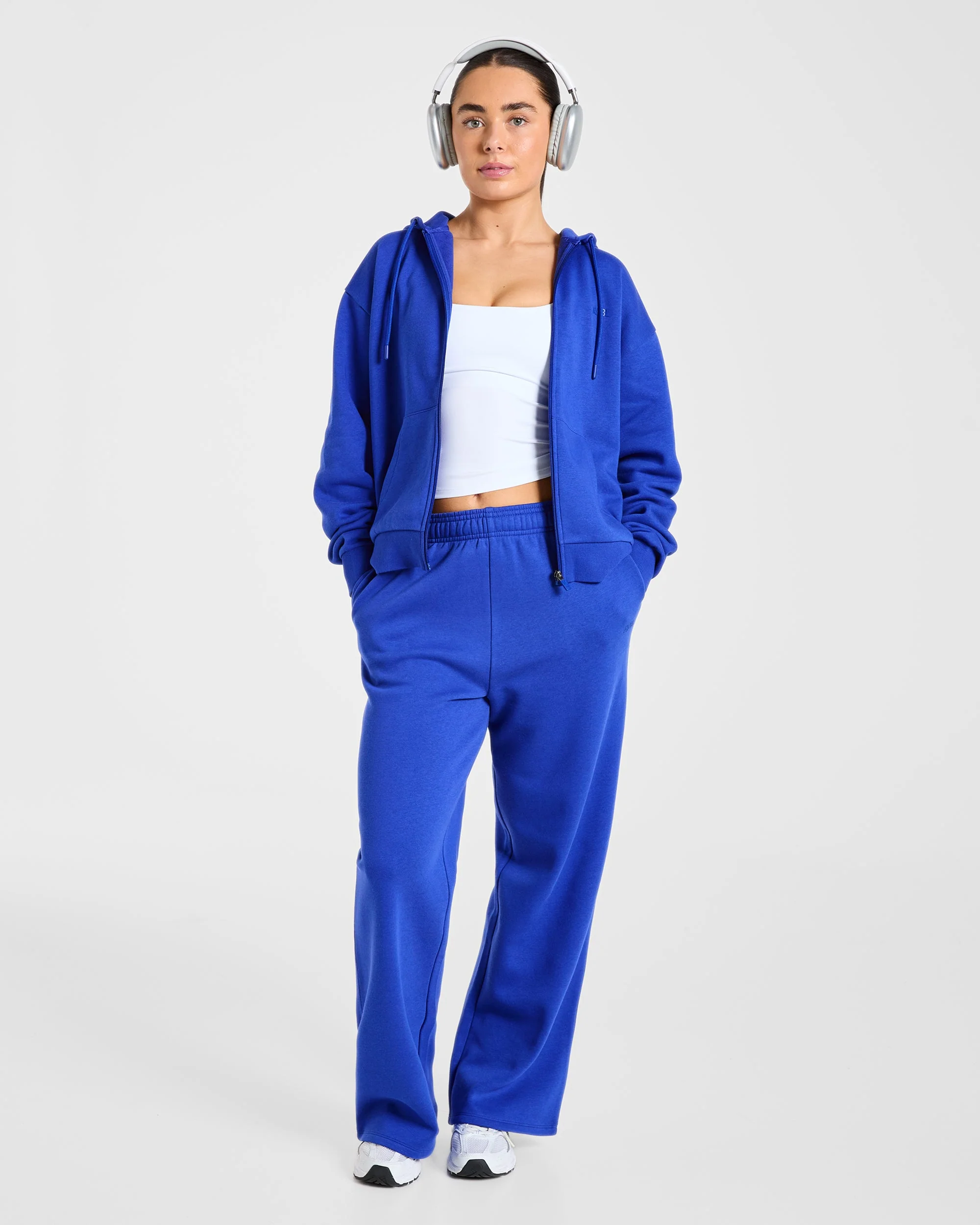 Lifestyle Oversized Zip Up Hoodie - Cobalt - Image 7