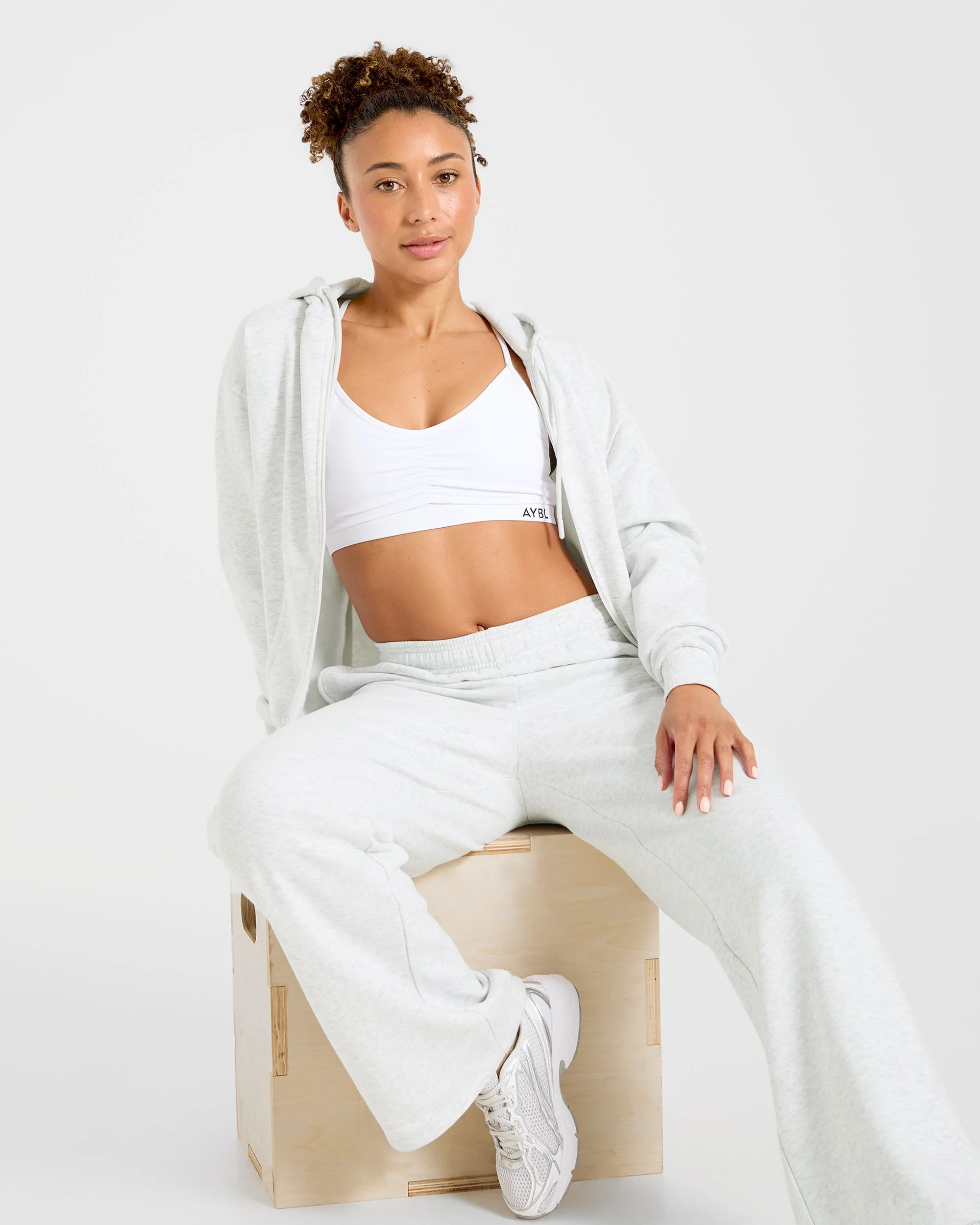 Lifestyle Oversized Zip Up Hoodie - Heather Grey - Image 8
