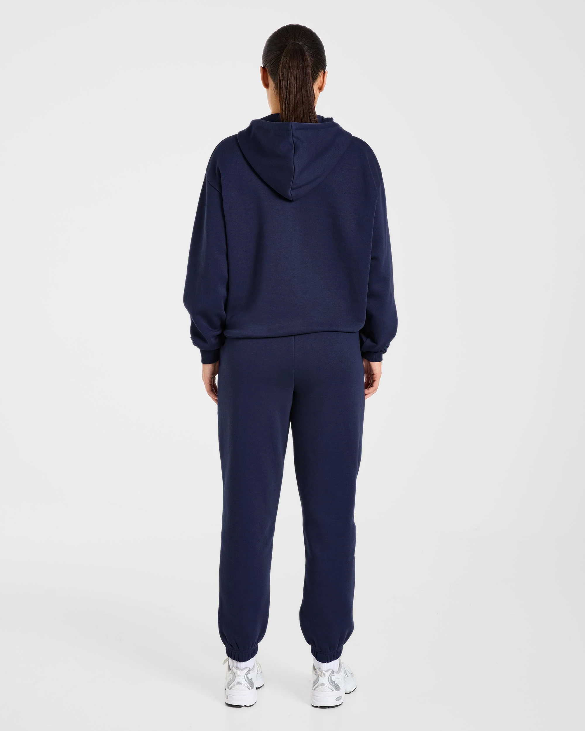 Lifestyle Oversized Zip Up Hoodie - Navy - Image 4