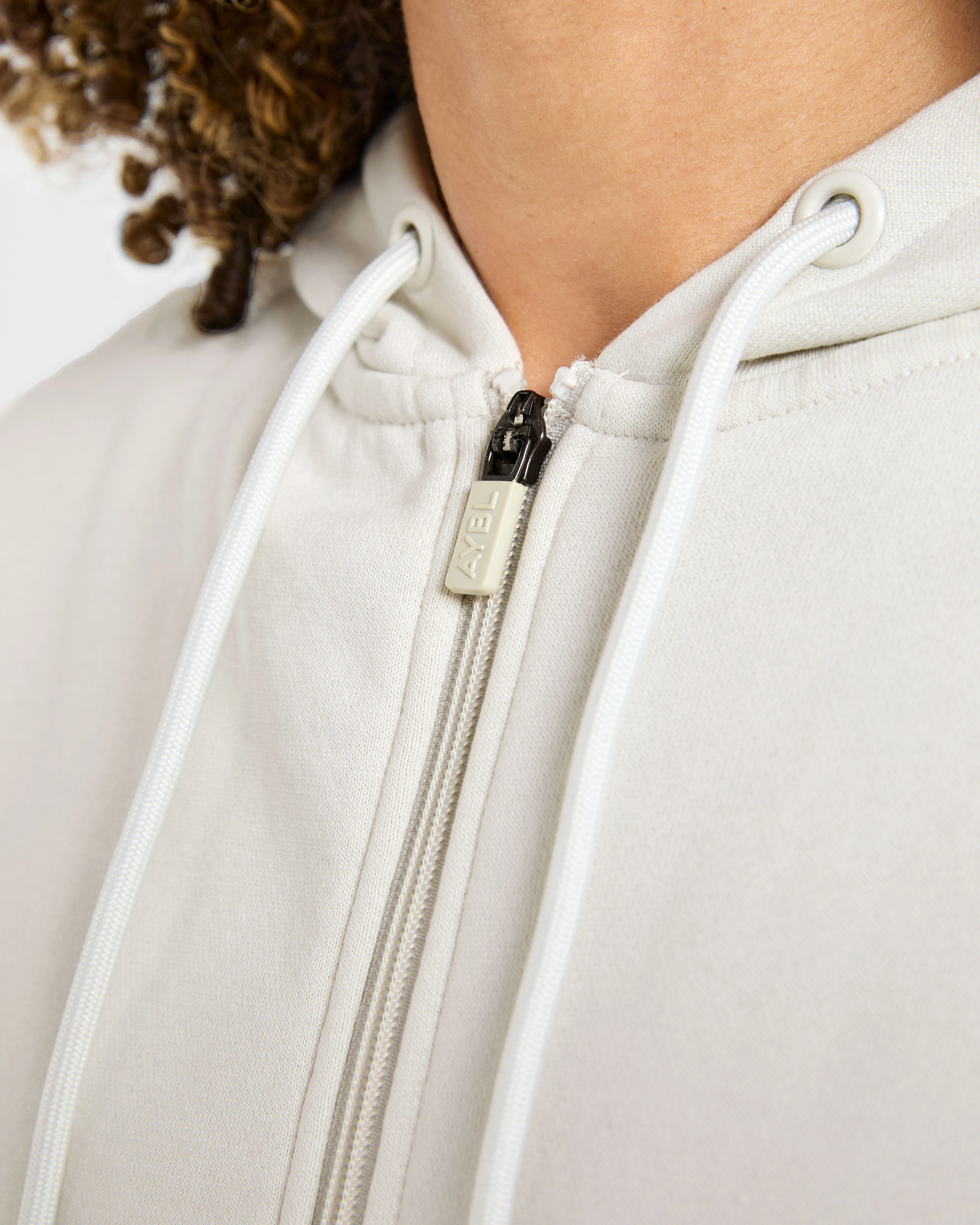 Lifestyle Oversized Zip Up Hoodie - Off White - Image 6