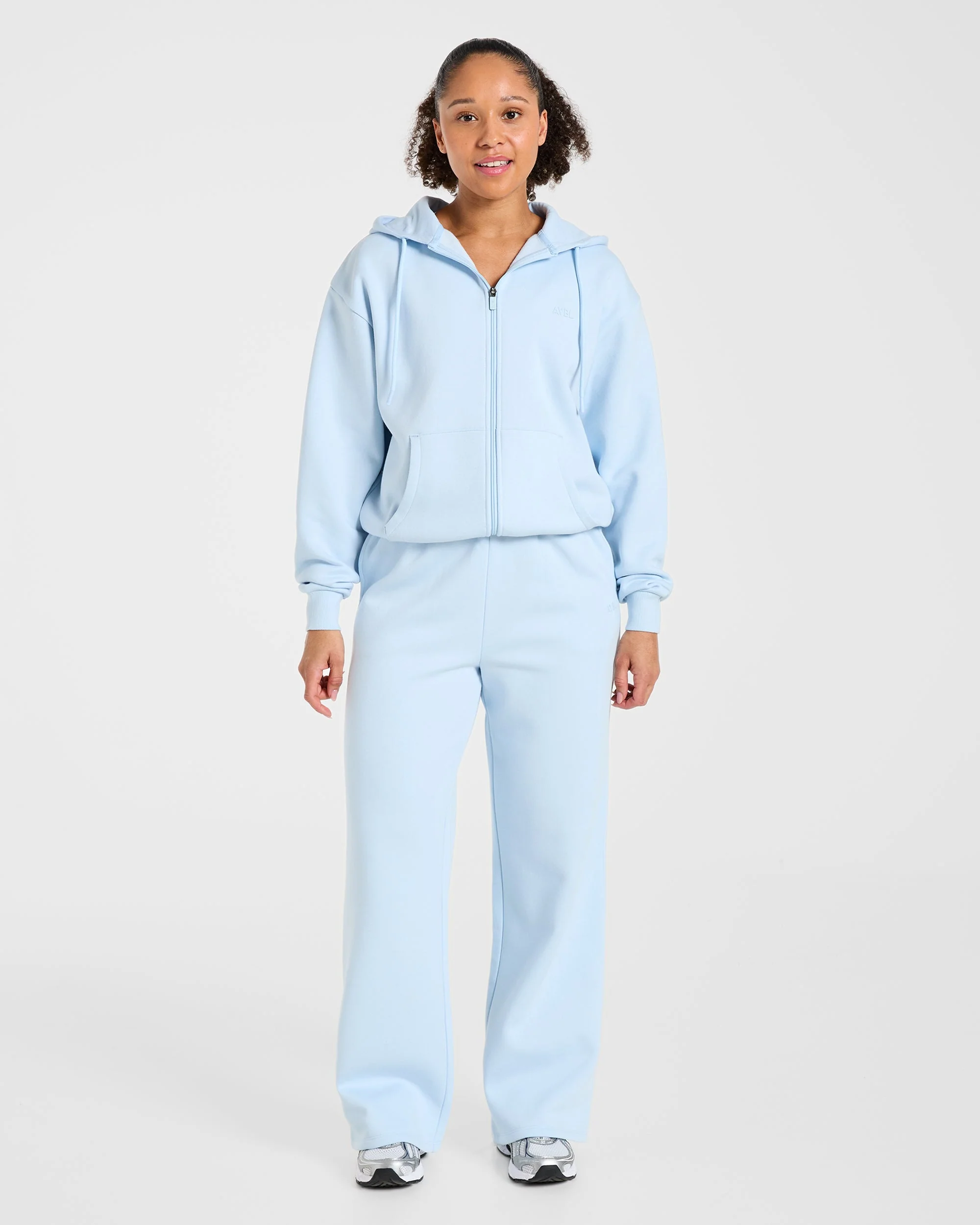 Lifestyle Oversized Zip Up Hoodie - Spring Blue - Image 3