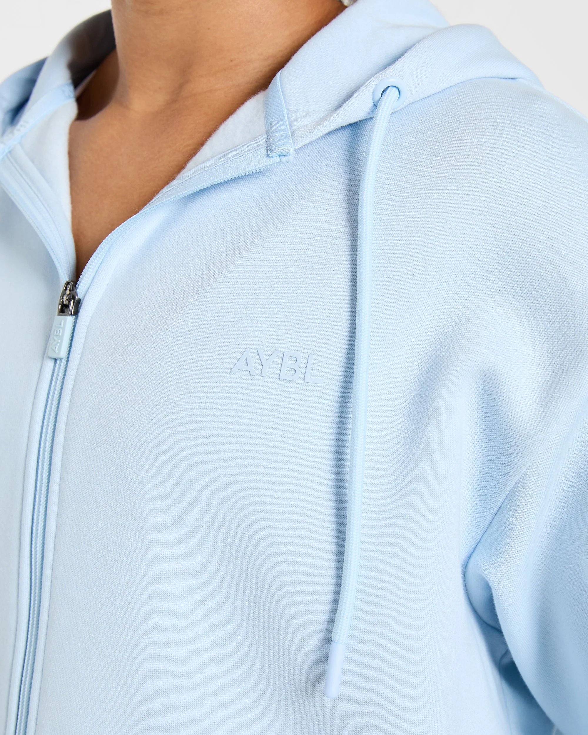 Lifestyle Oversized Zip Up Hoodie - Spring Blue - Image 5