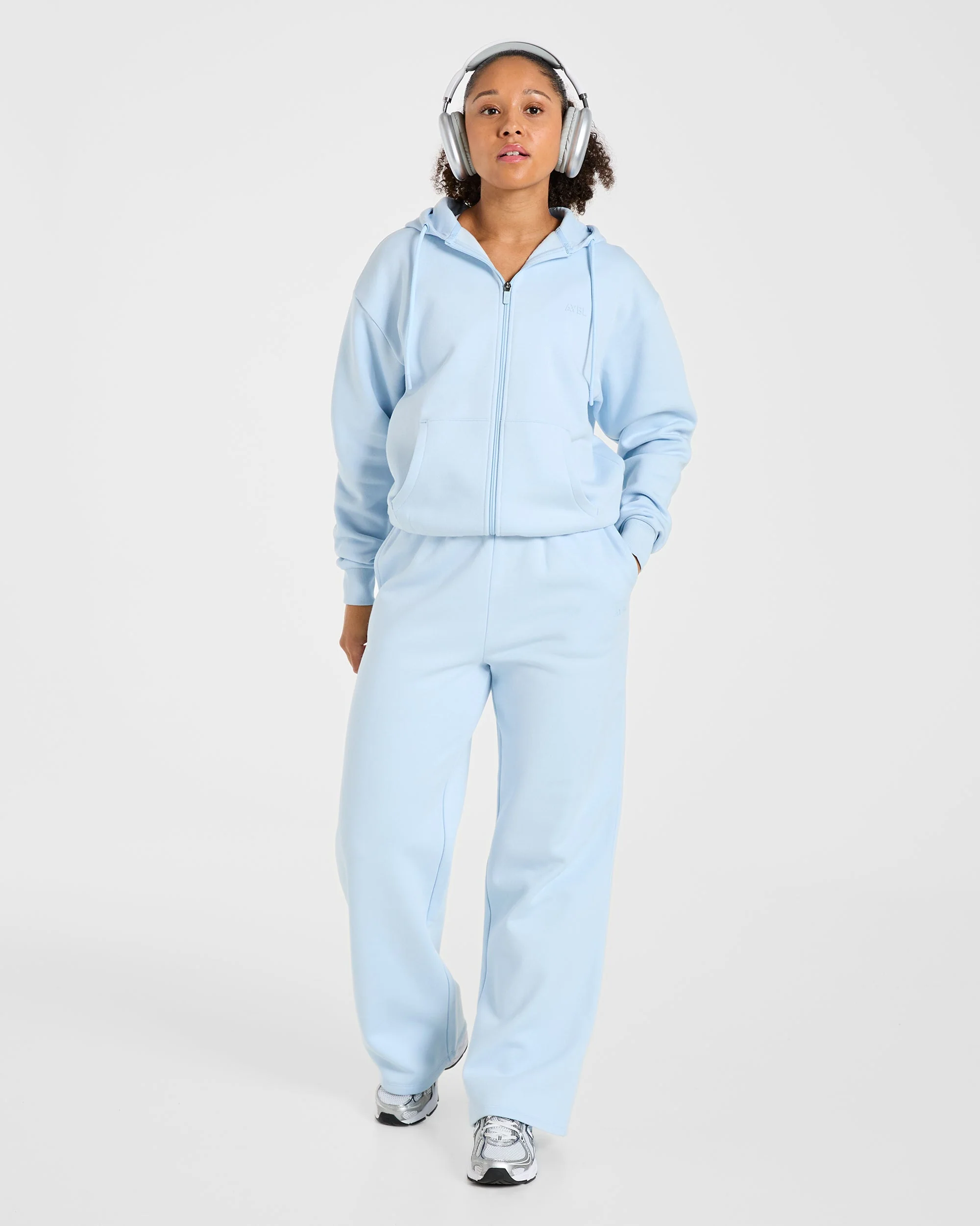 Lifestyle Oversized Zip Up Hoodie - Spring Blue - Image 7