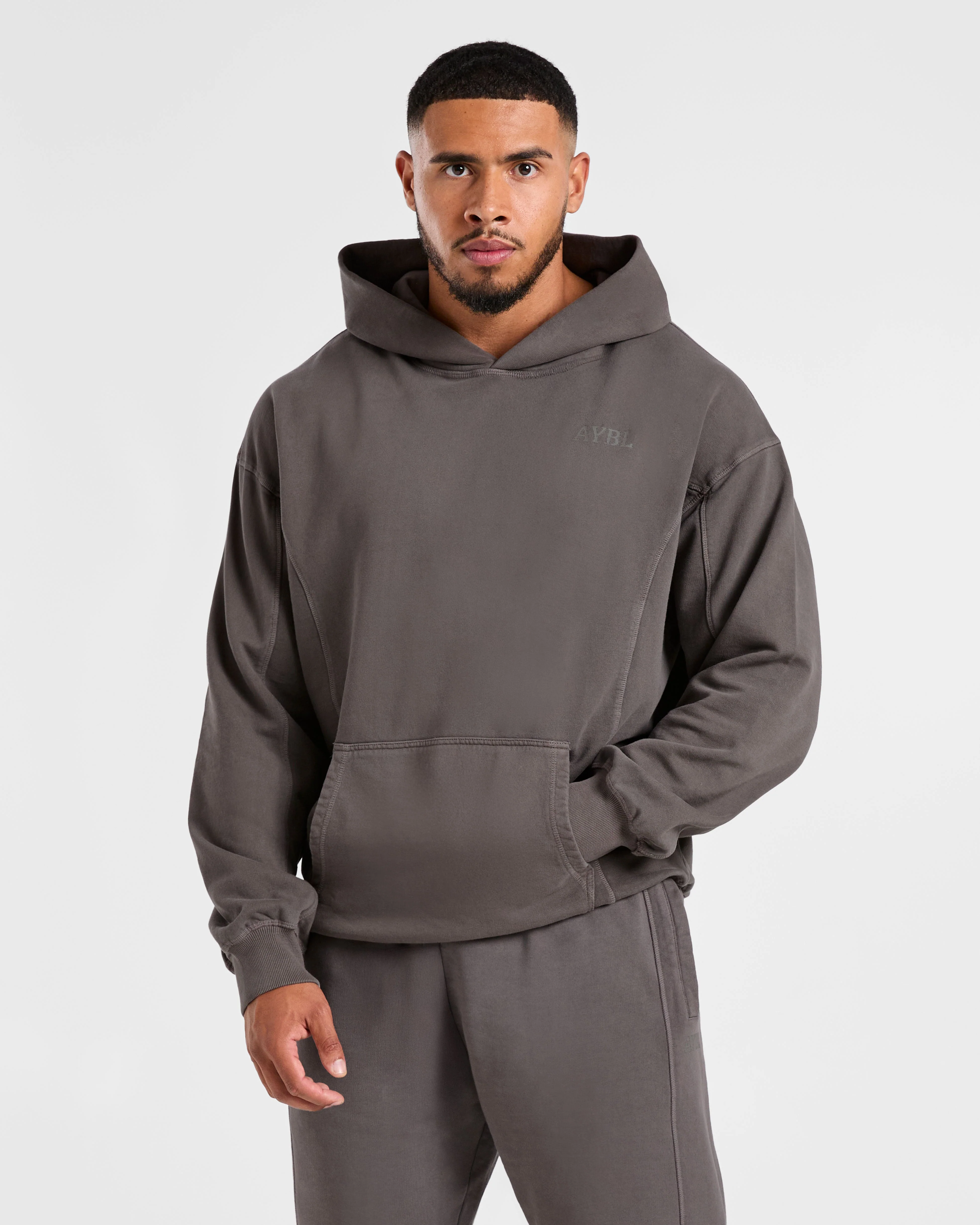 Lift Club Distressed Hoodie - Charcoal - Image 2
