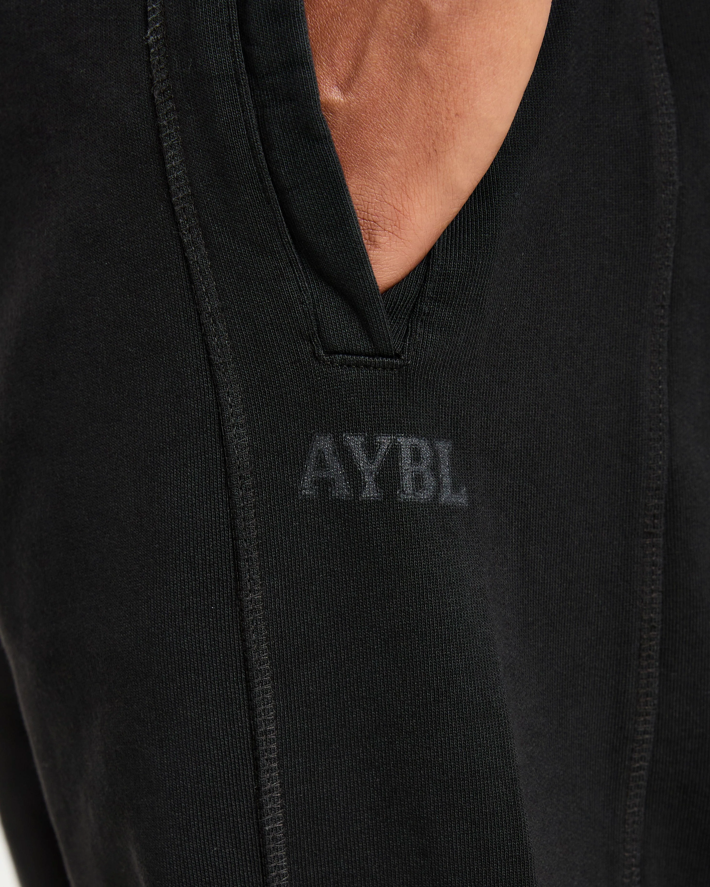 Lift Club Distressed Joggers - Black/Charcoal - Image 5