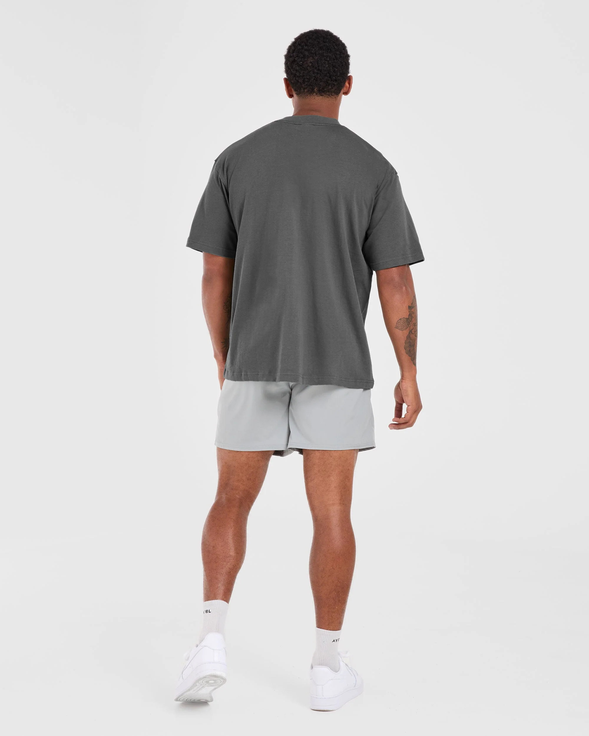 Lift Club Oversized T Shirt - Charcoal - Image 4