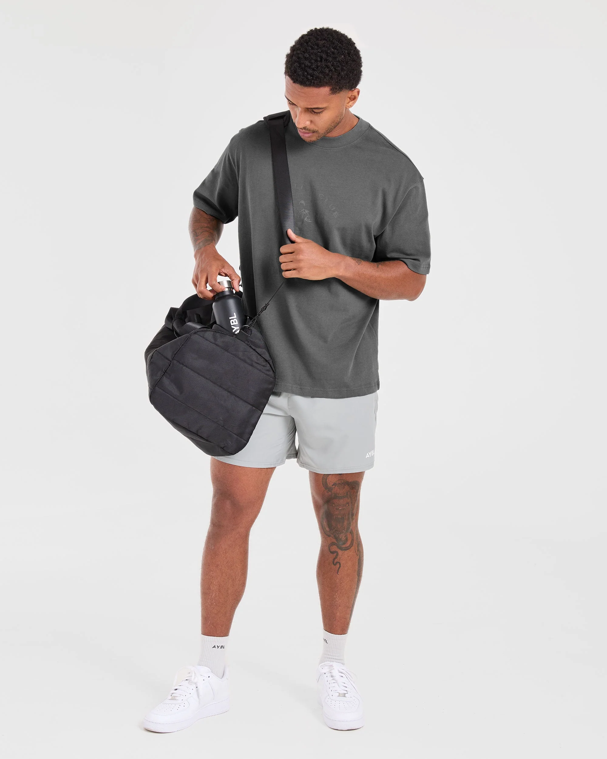 Lift Club Oversized T Shirt - Charcoal - Image 7
