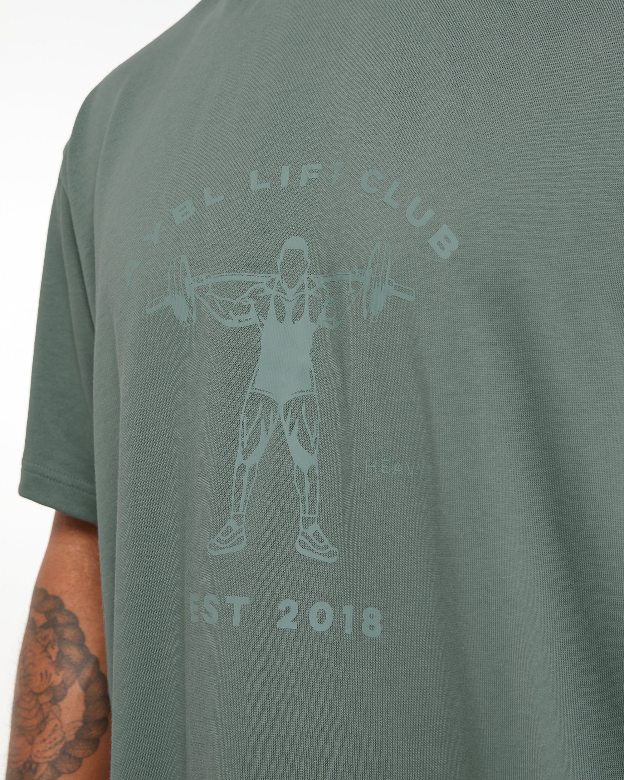 Lift Club Oversized T Shirt - Vintage Sage - Image 6