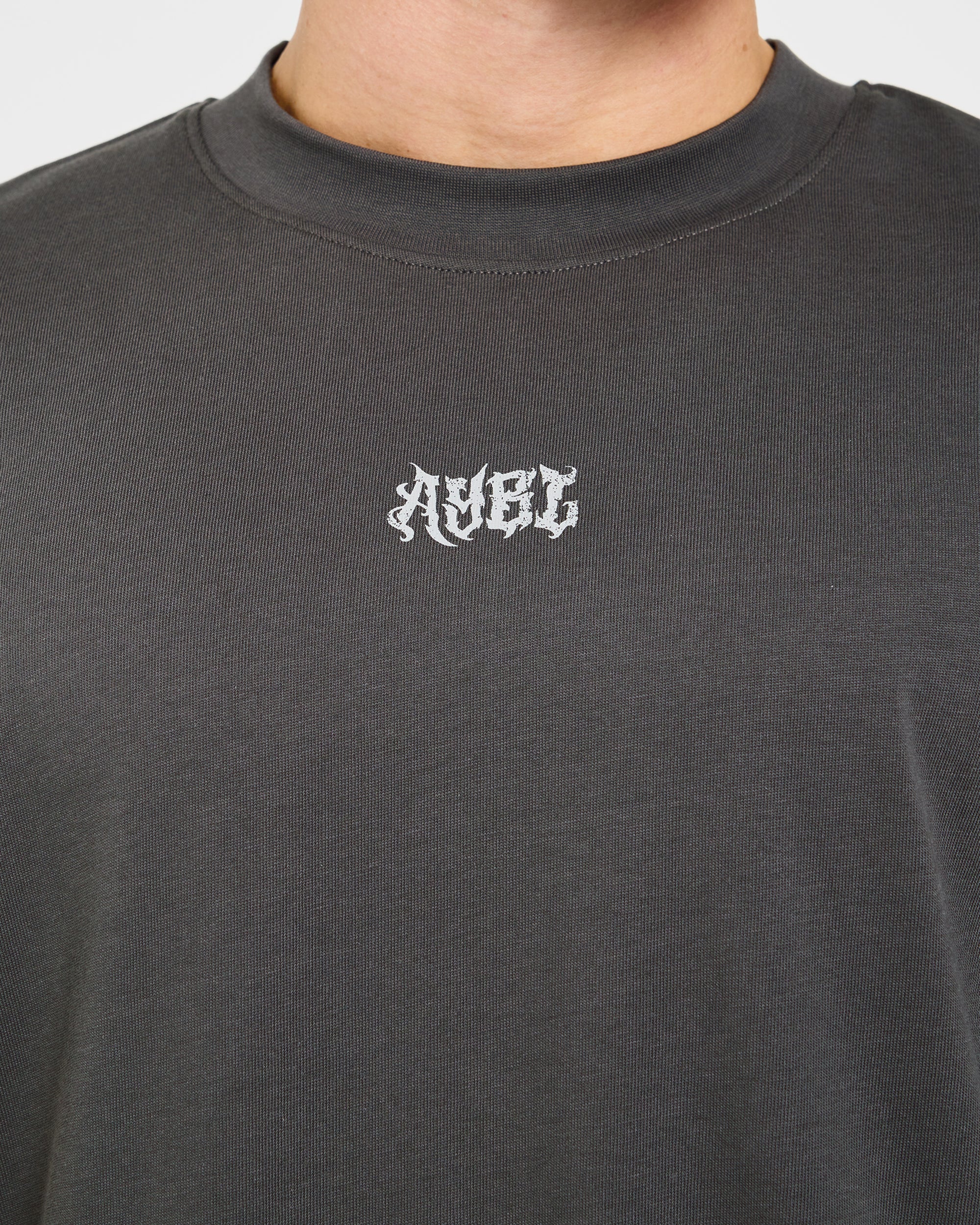 Lift Forge Oversized T Shirt - Charcoal/Red - Image 6