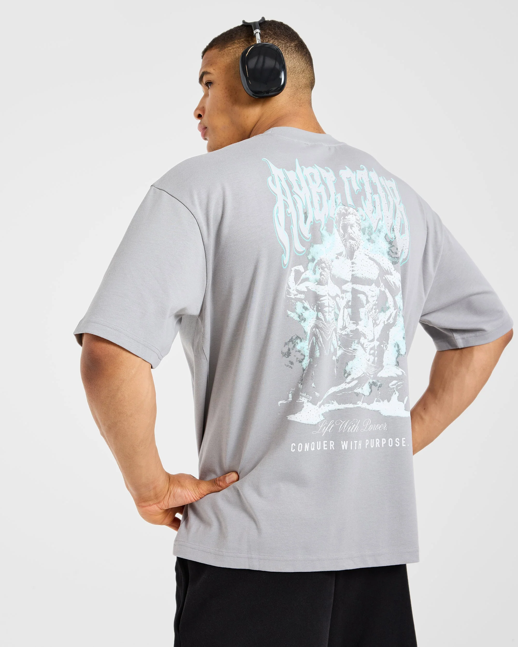 Lift Forge Oversized T Shirt - Storm Grey - Image 7
