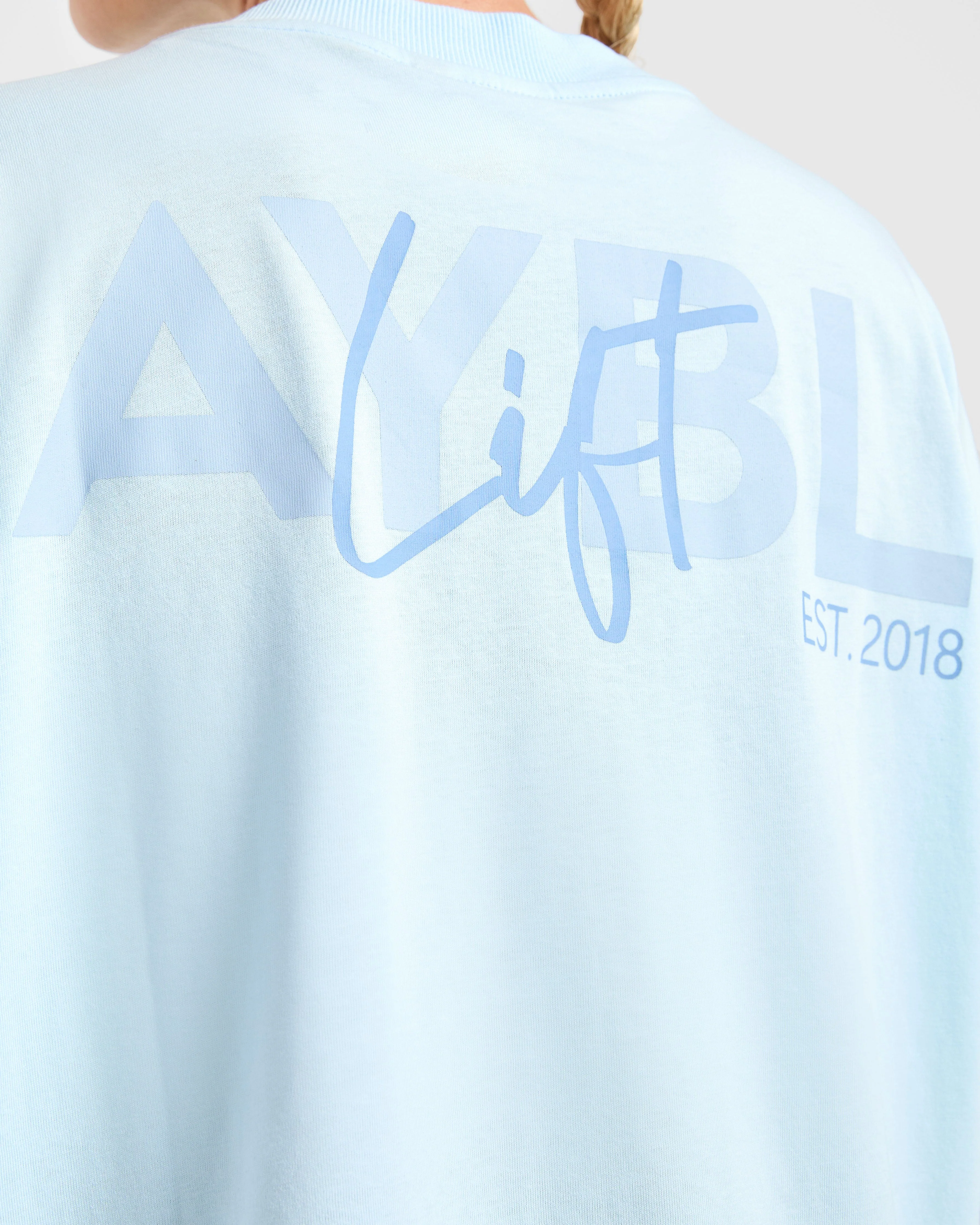 Lift Graphic Oversized T Shirt - Baby Blue - Image 6