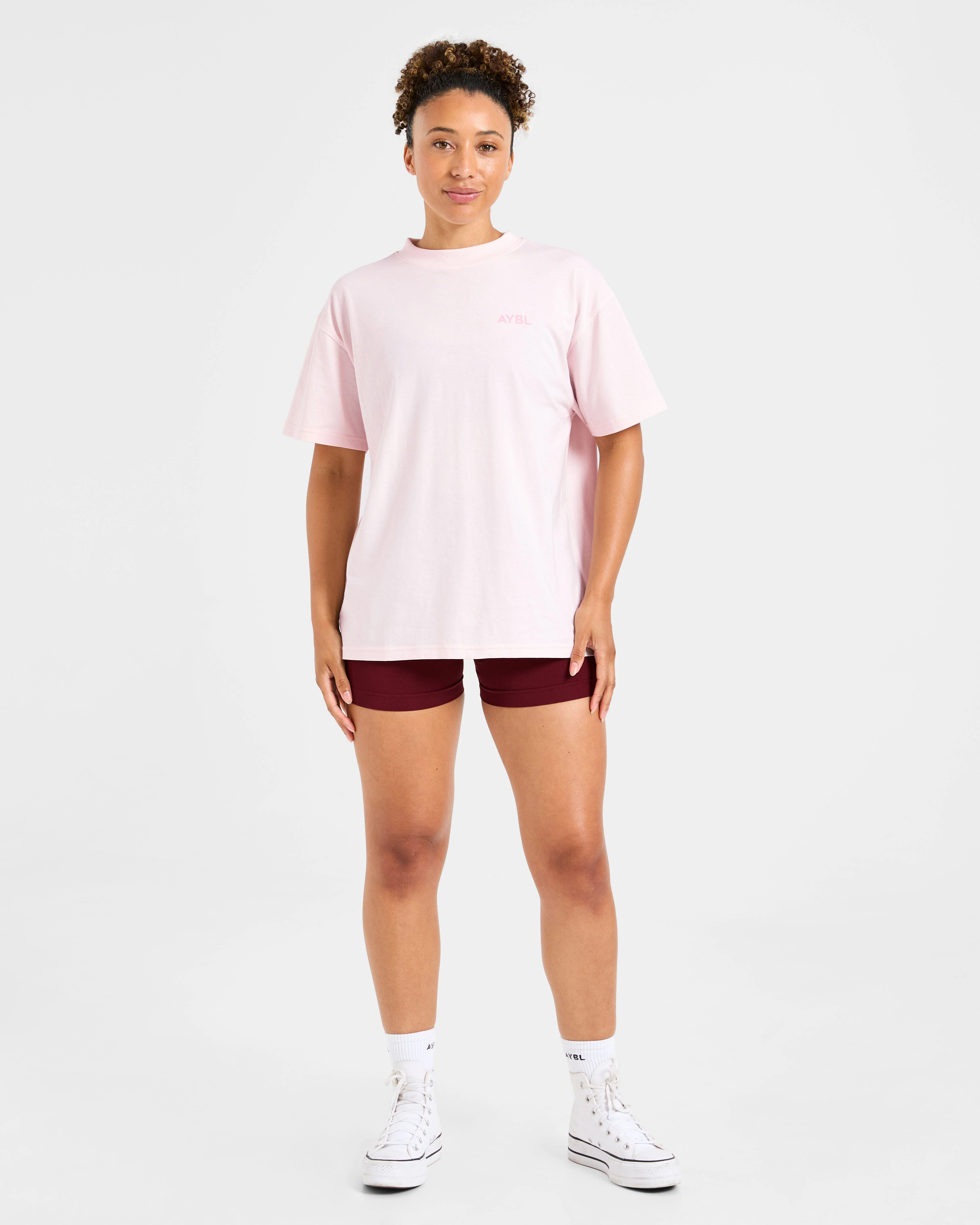 Lift Graphic Oversized T Shirt - Baby Pink - Image 3