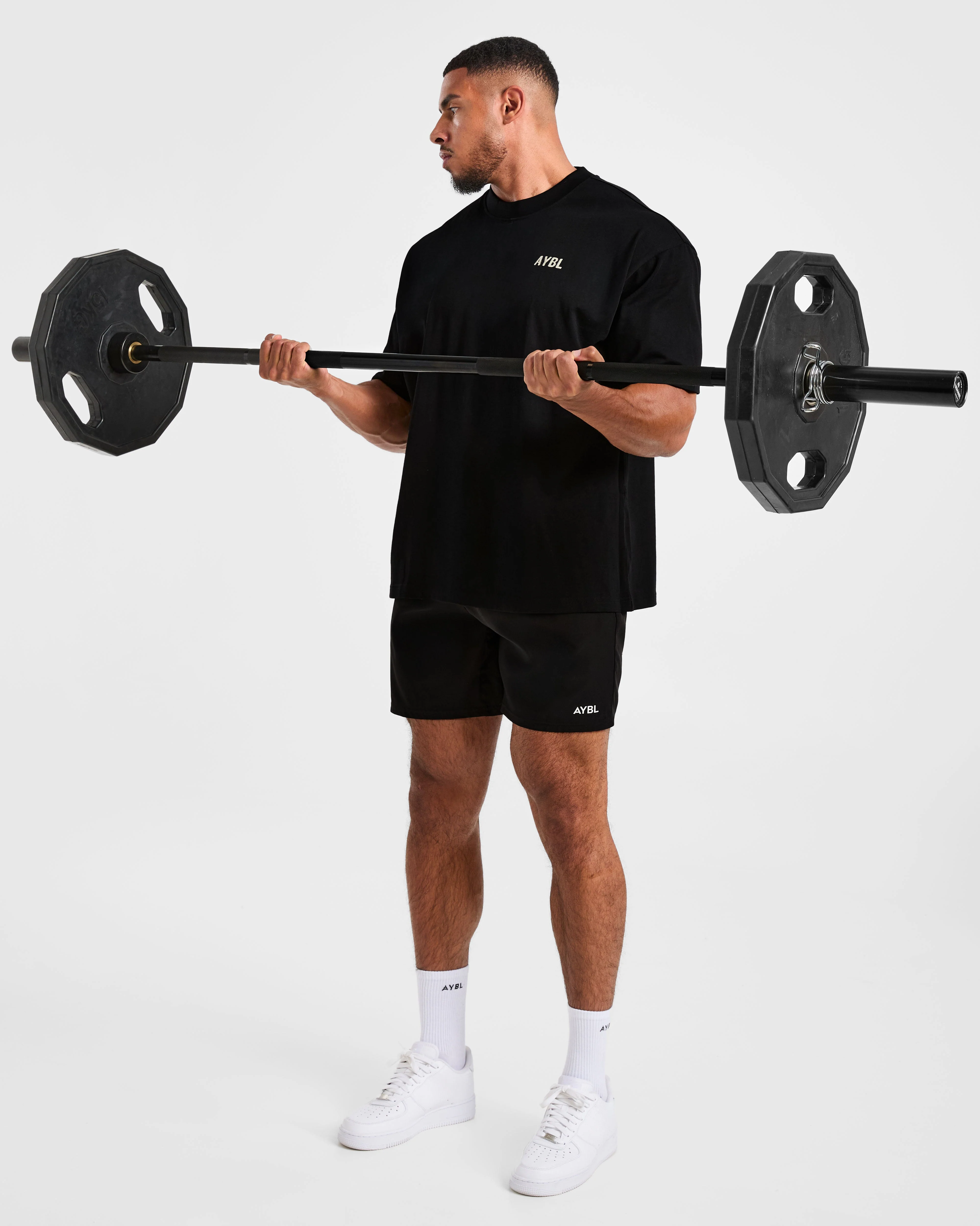 Lift Heavy Oversized T Shirt - Black/Off White - Image 7