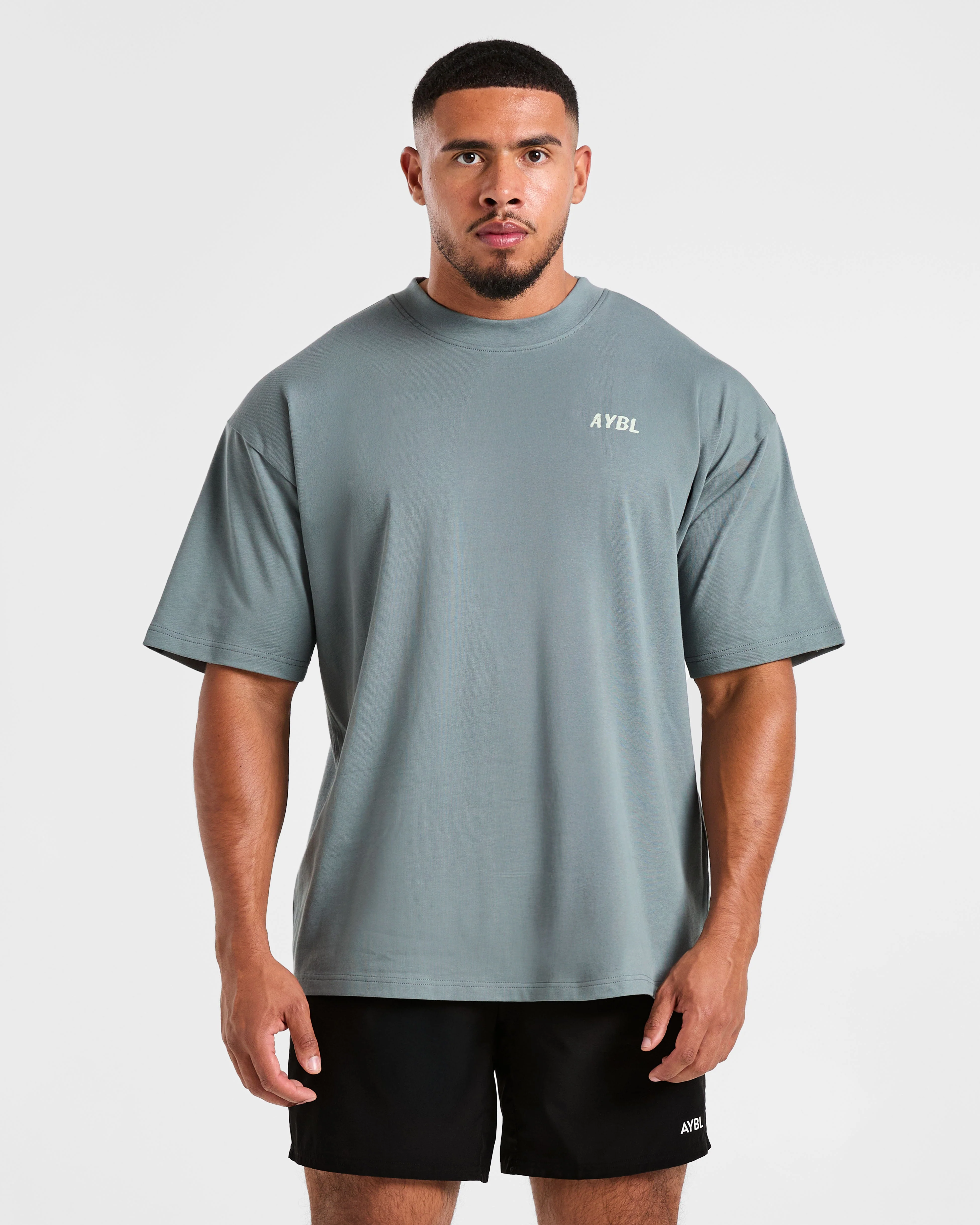 Lift Heavy Oversized T Shirt - Slate Blue - Image 2