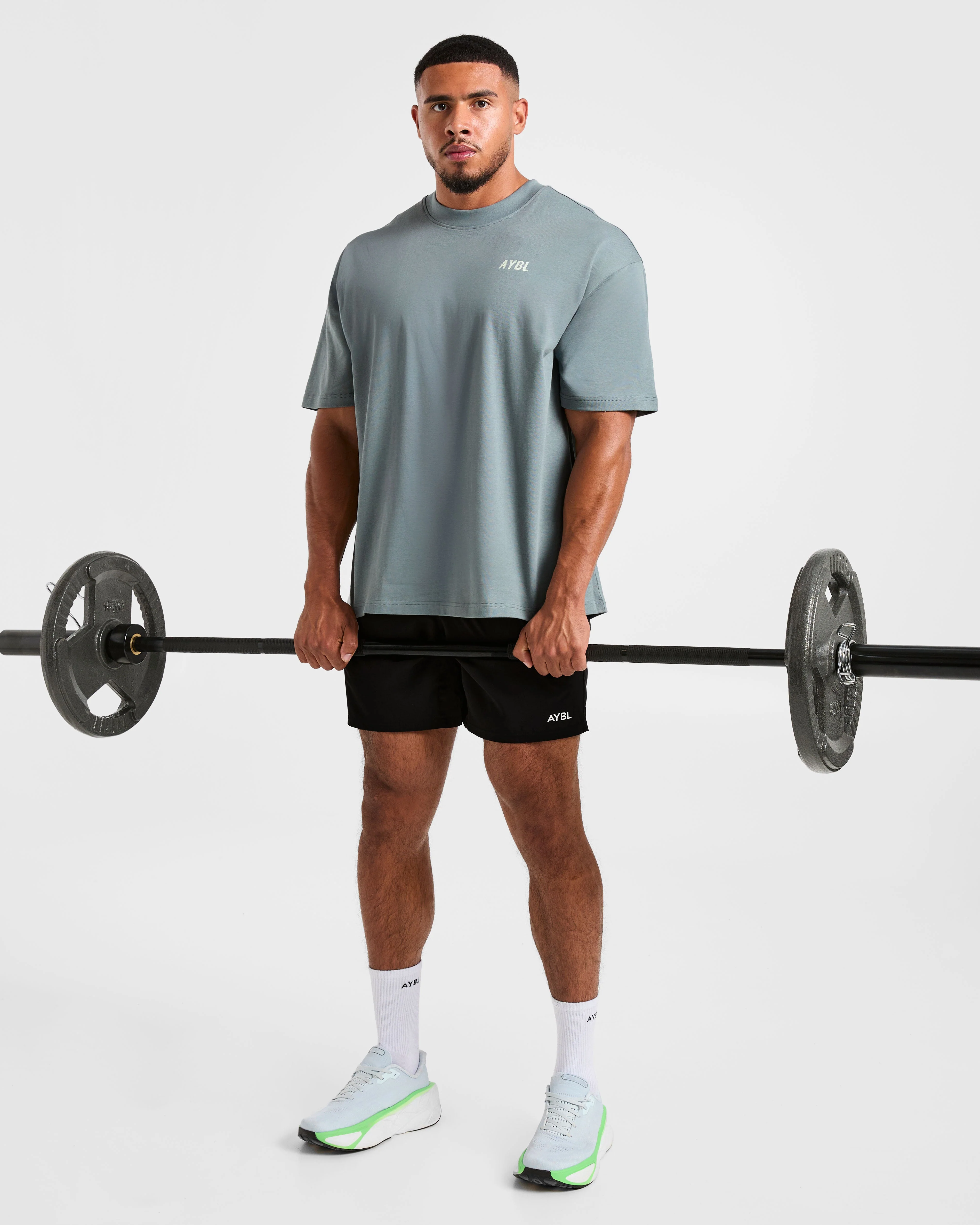 Lift Heavy Oversized T Shirt - Slate Blue - Image 7