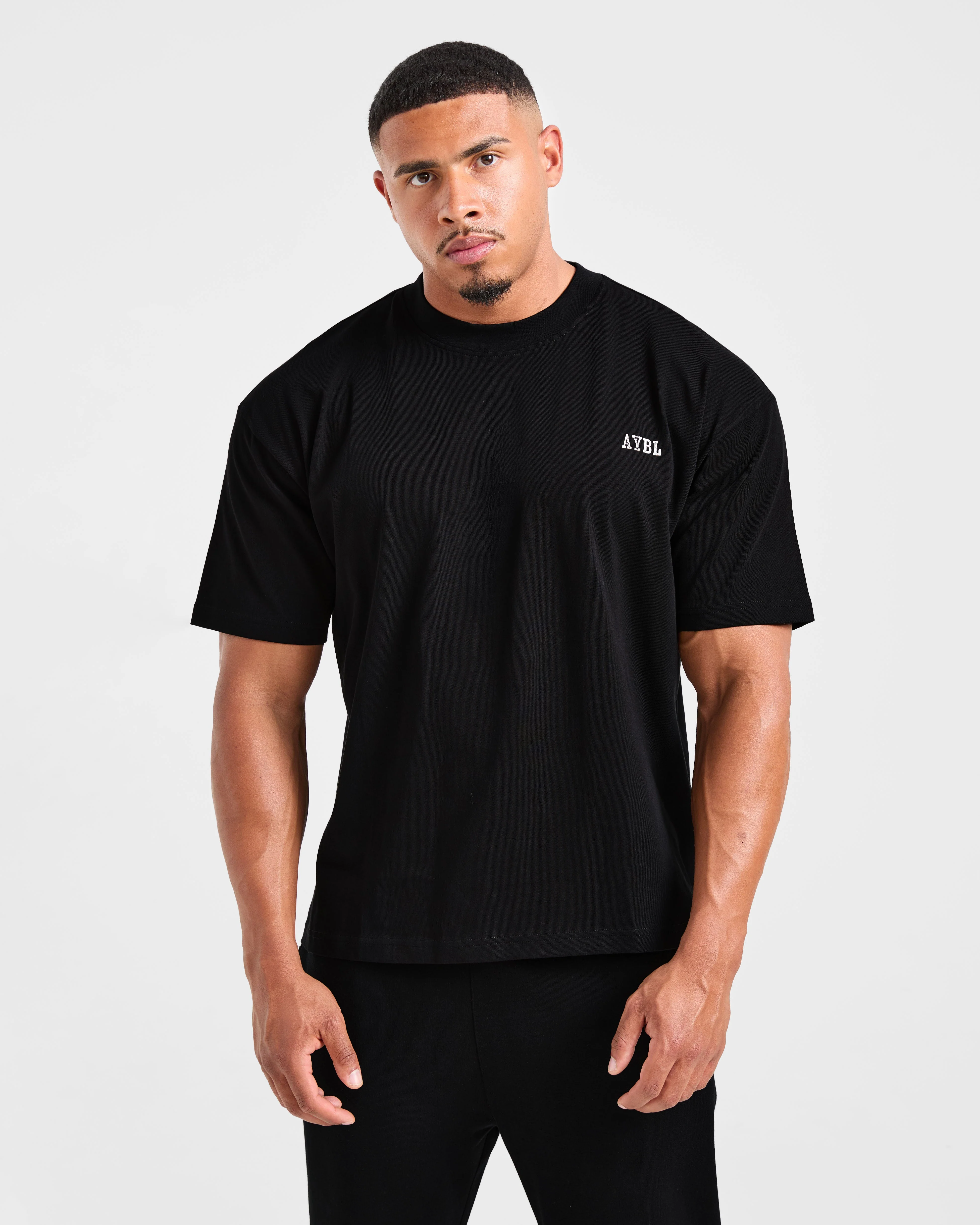Lifting Essentials Oversized T Shirt - Black - Image 2