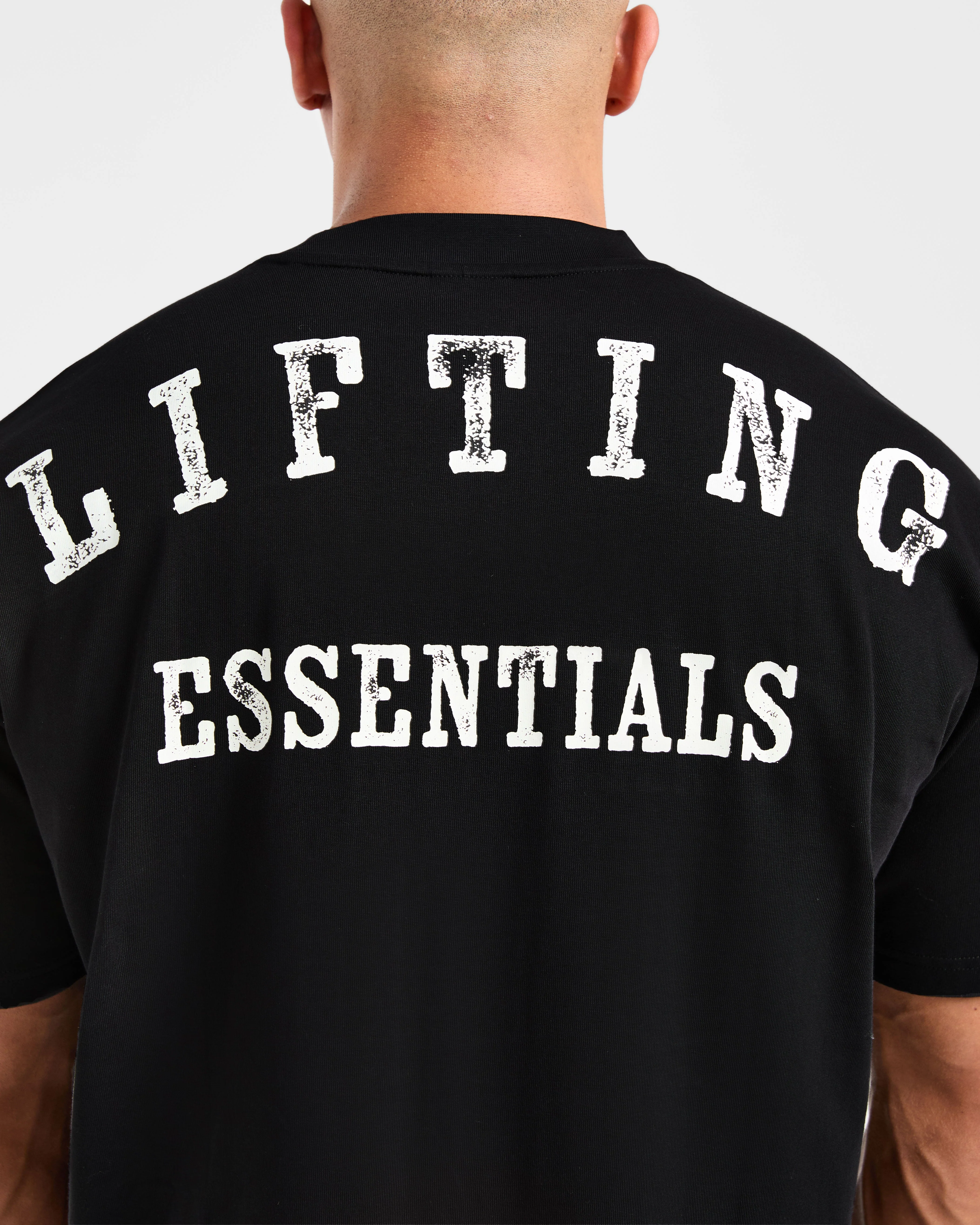Lifting Essentials Oversized T Shirt - Black - Image 5