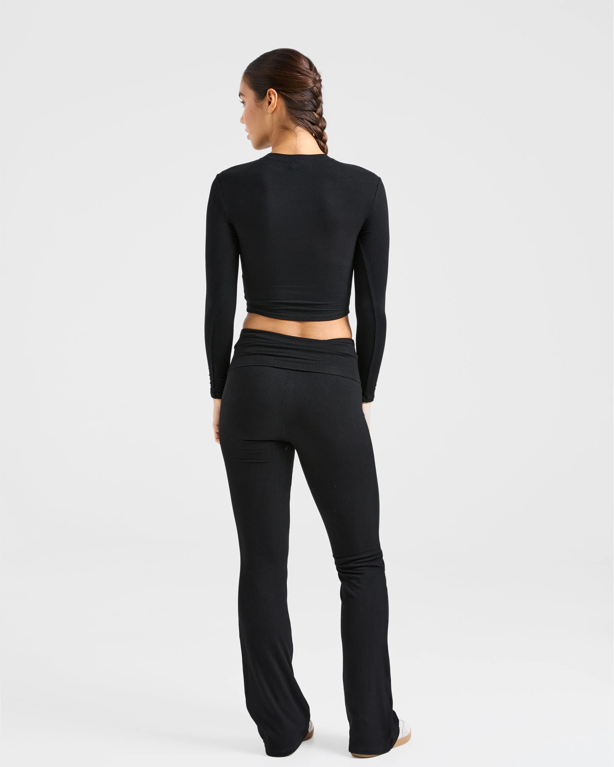 Lounge Ribbed Long Sleeve - Black - Image 4