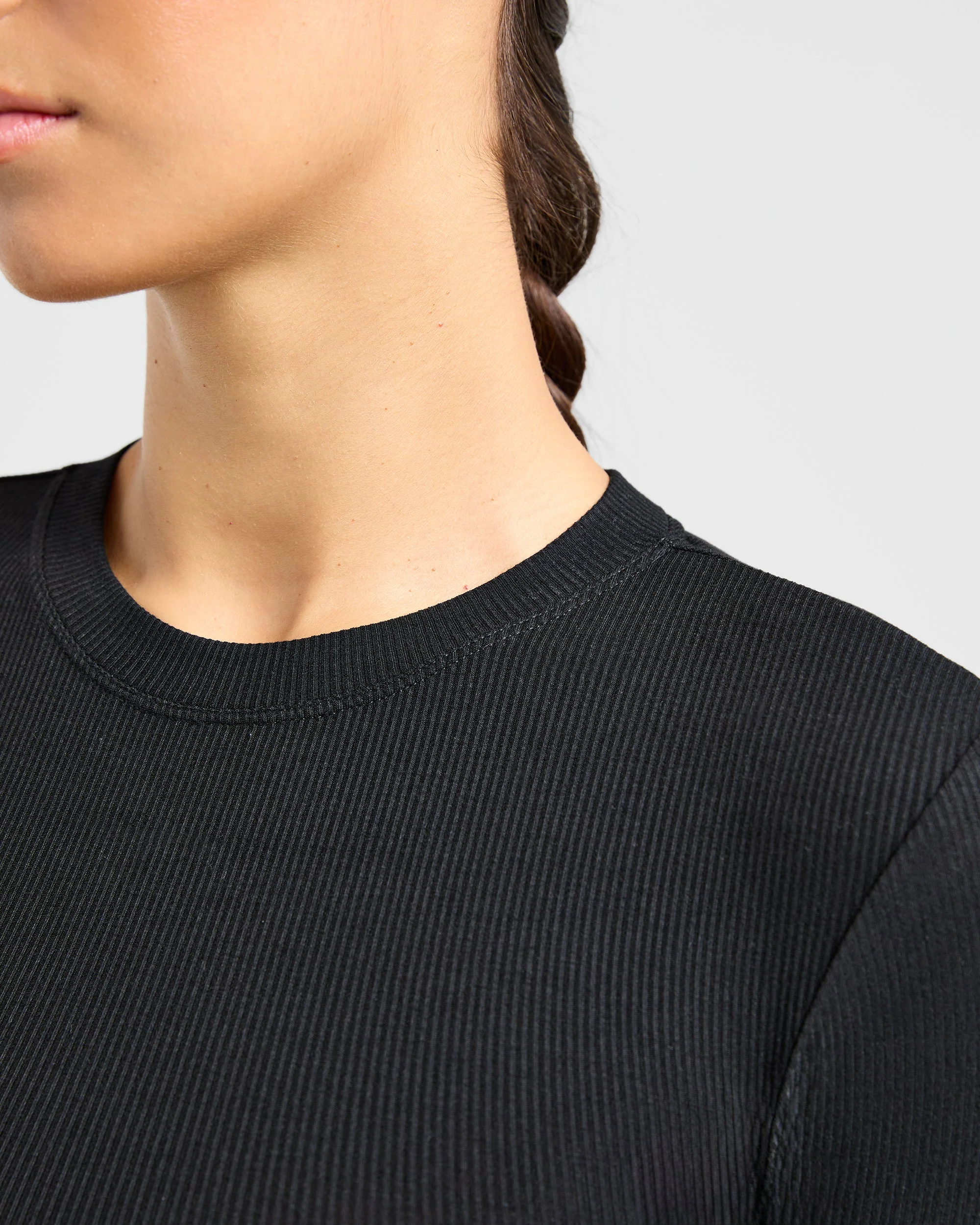 Lounge Ribbed Long Sleeve - Black - Image 6