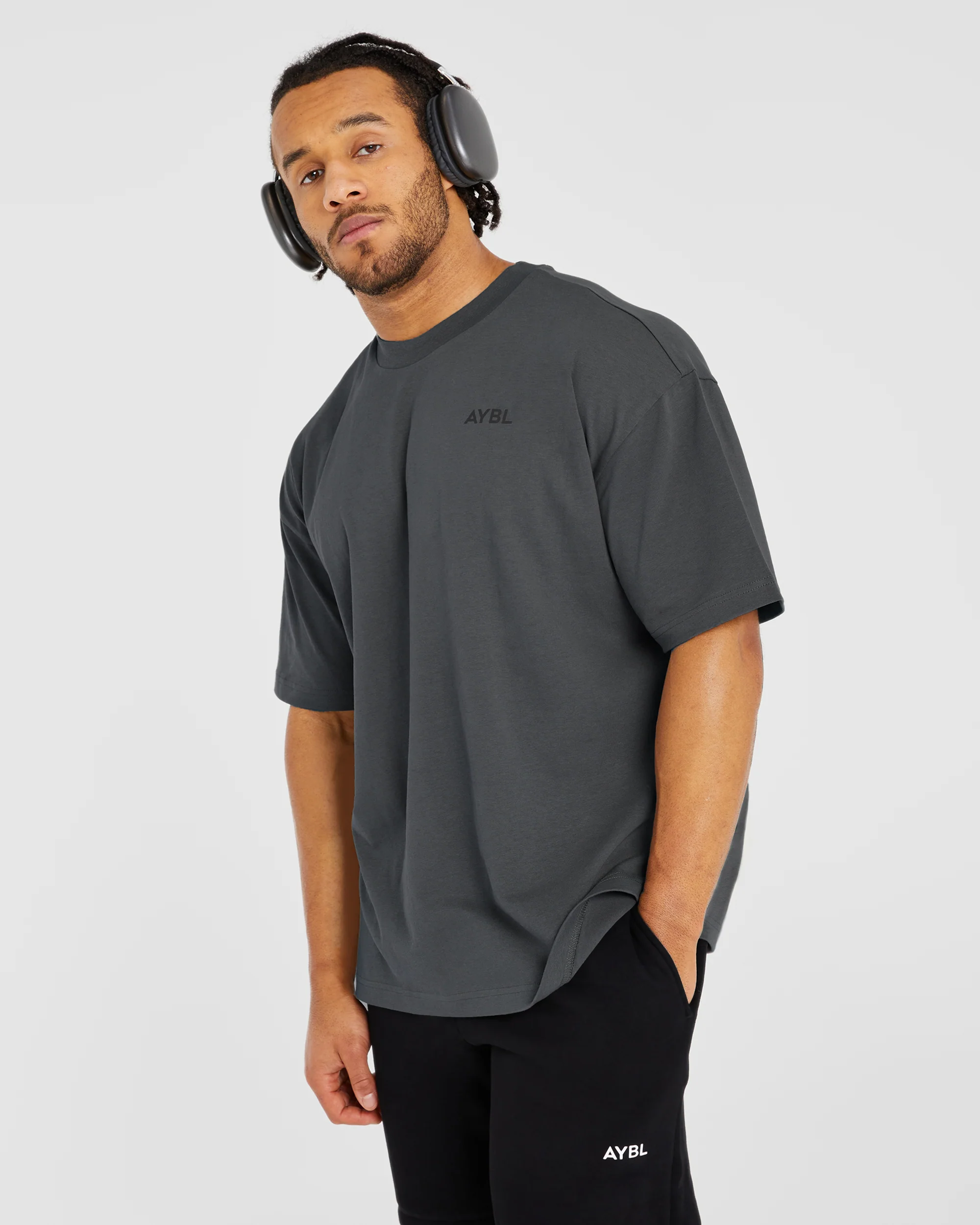 Essential Oversized T Shirt - Charcoal - Image 8