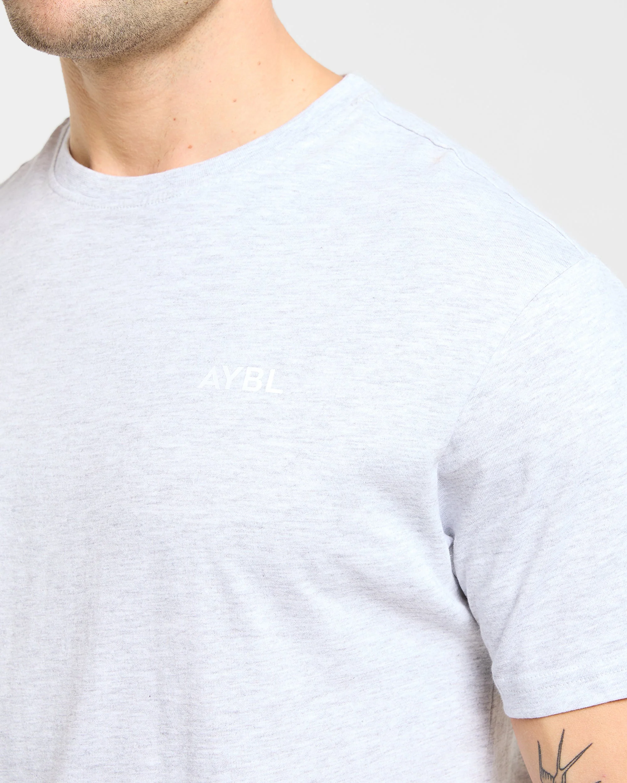 Essential T Shirt - Light Grey Marl - Image 6