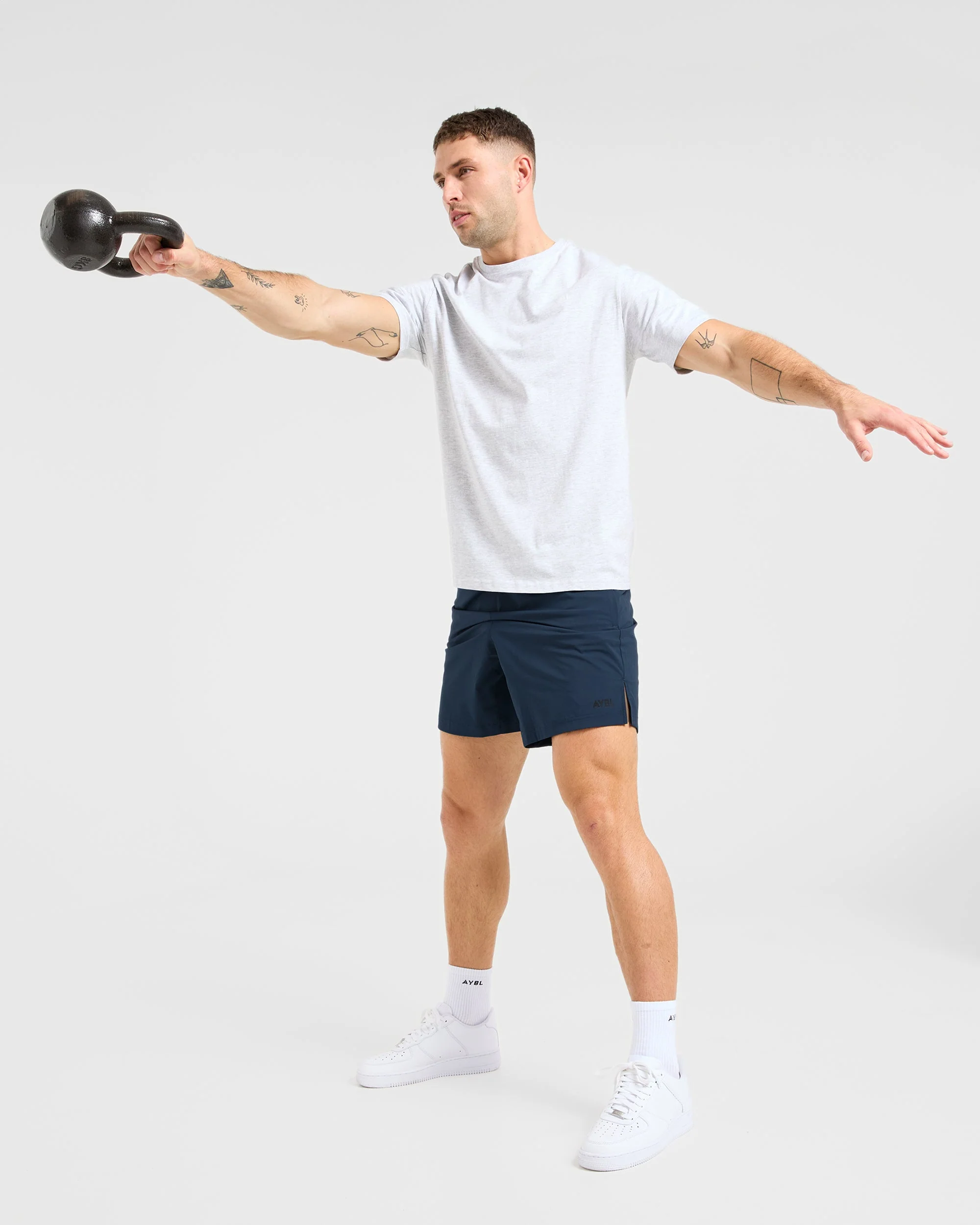 Essential T Shirt - Light Grey Marl - Image 8
