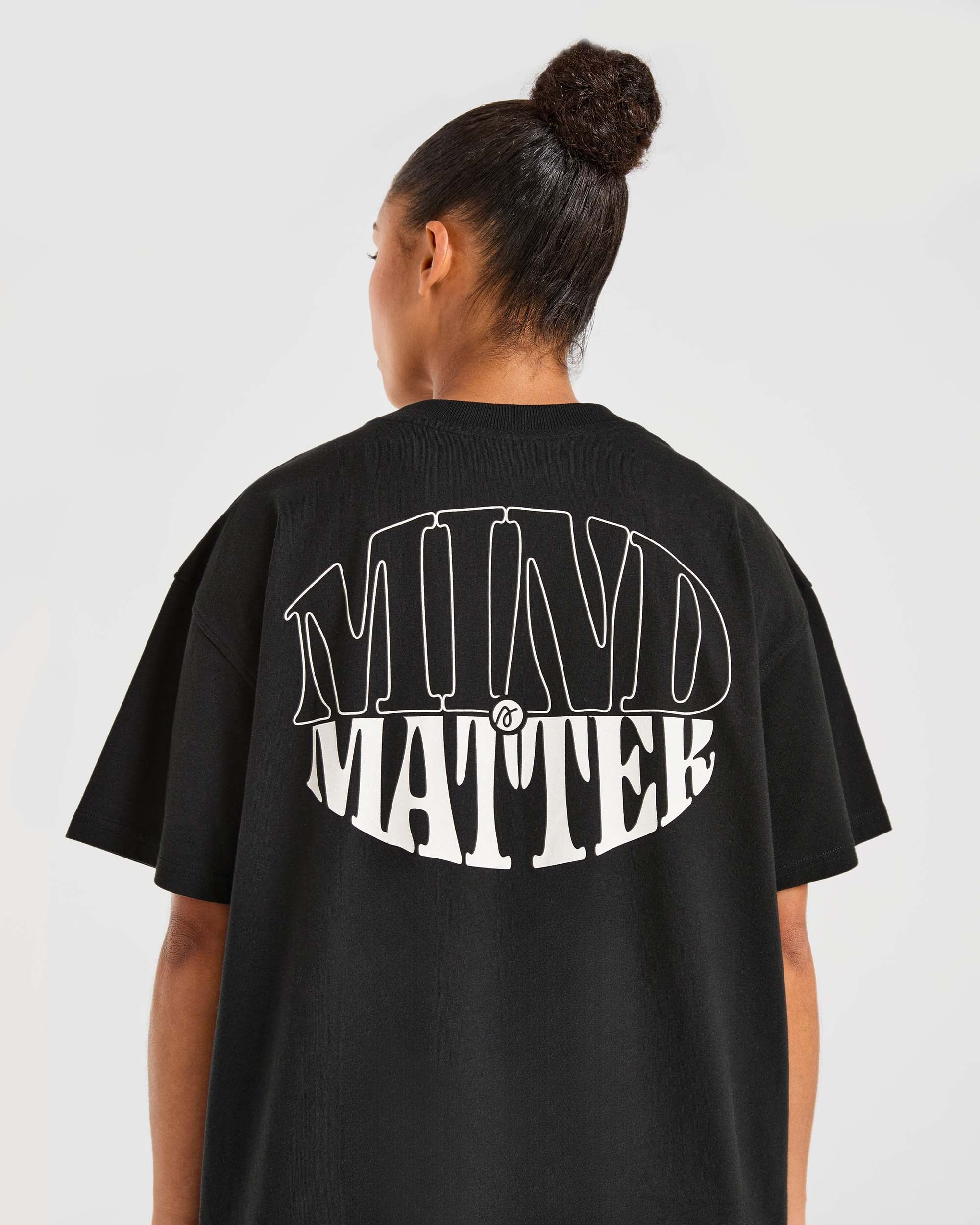 Mind Over Matter Oversized T Shirt - Black - Image 6