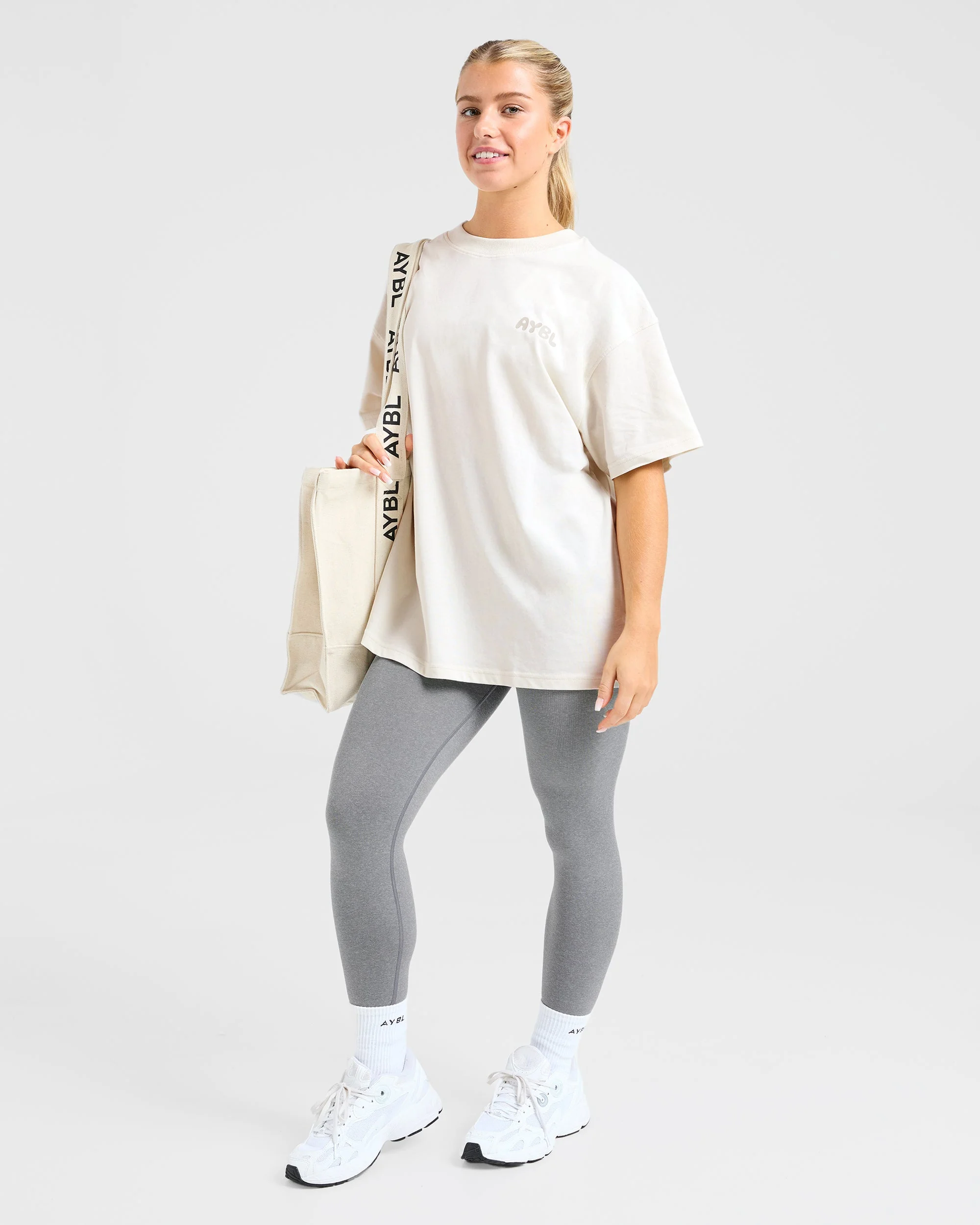 Mind Over Matter V2 Oversized T Shirt - Beige/Brown - Image 7