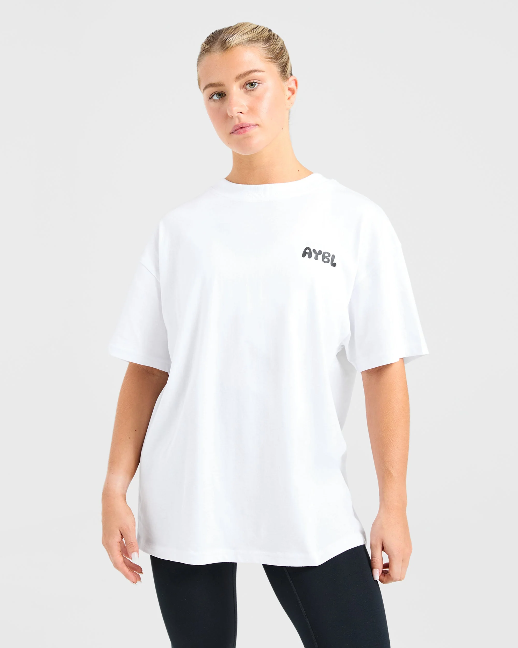 Mind Over Matter V2 Oversized T Shirt - White - Image 2