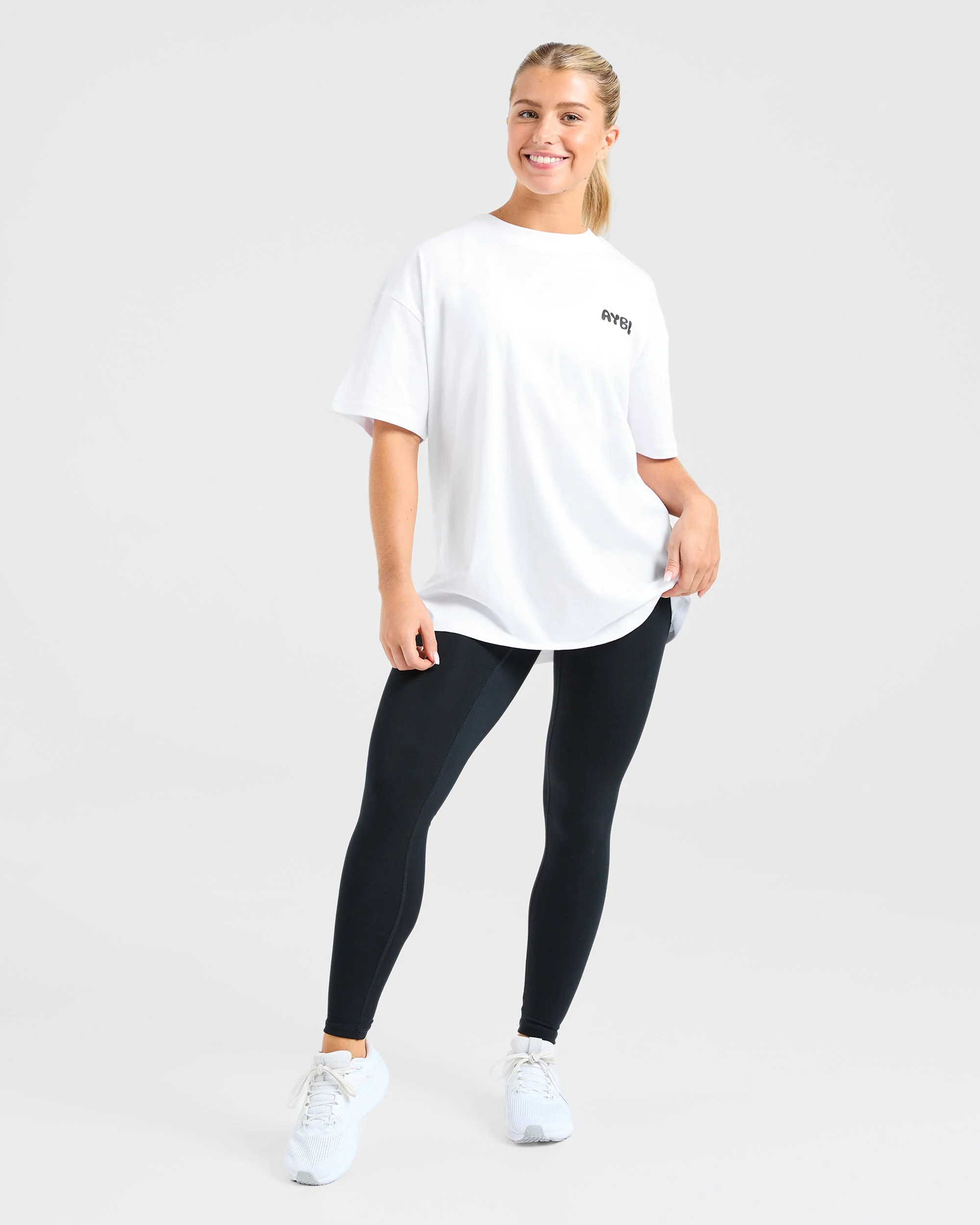 Mind Over Matter V2 Oversized T Shirt - White - Image 4