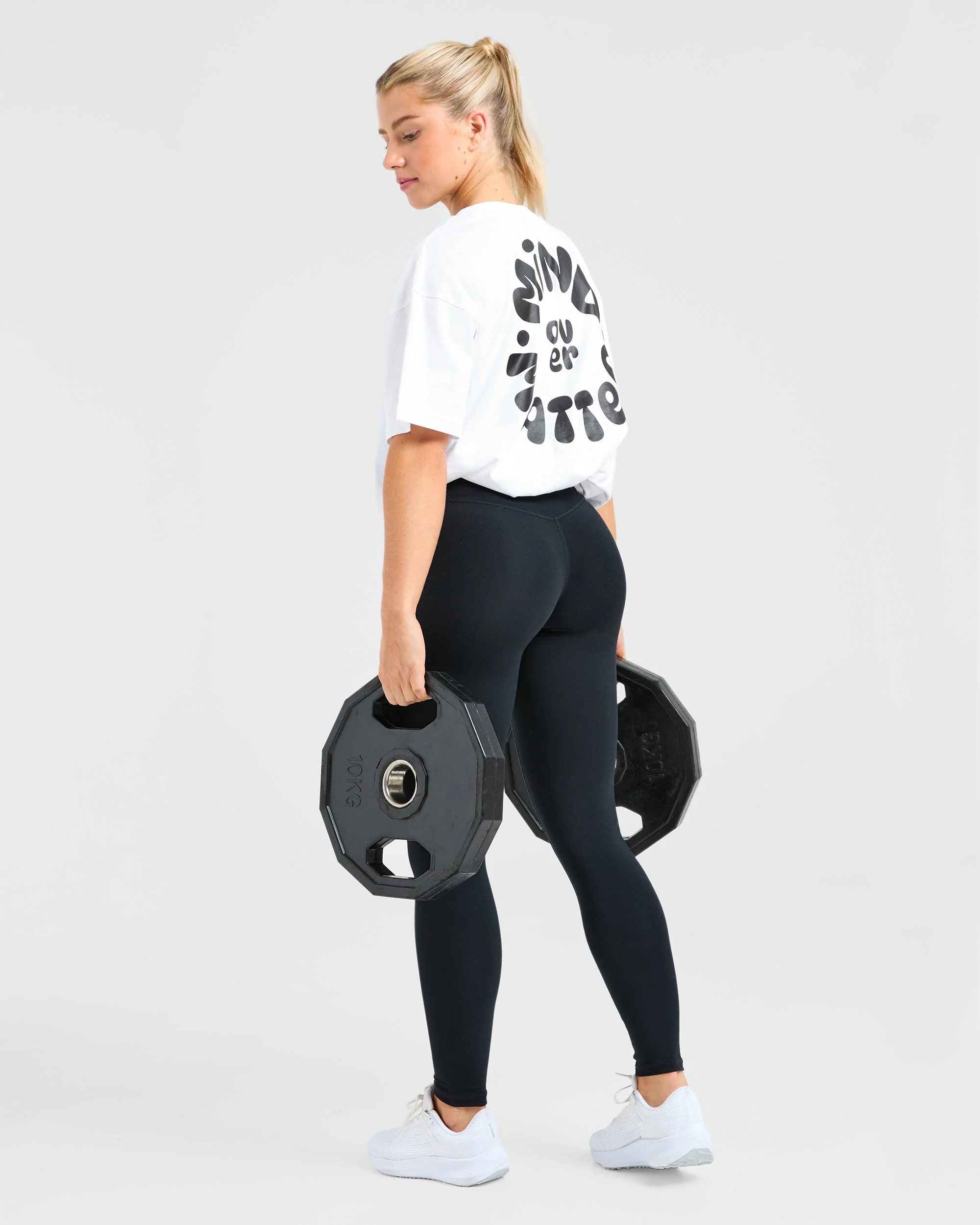 Mind Over Matter V2 Oversized T Shirt - White - Image 8