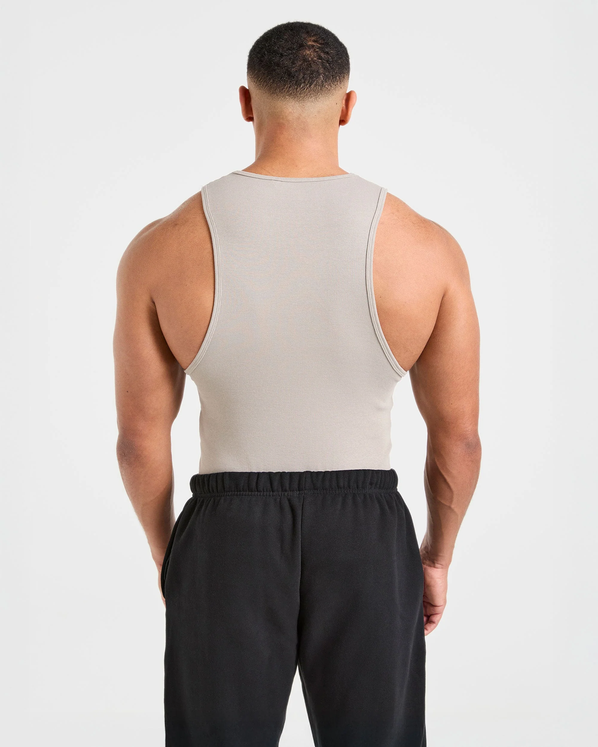 Muscle Ribbed Tank - Cloud Grey - Image 2