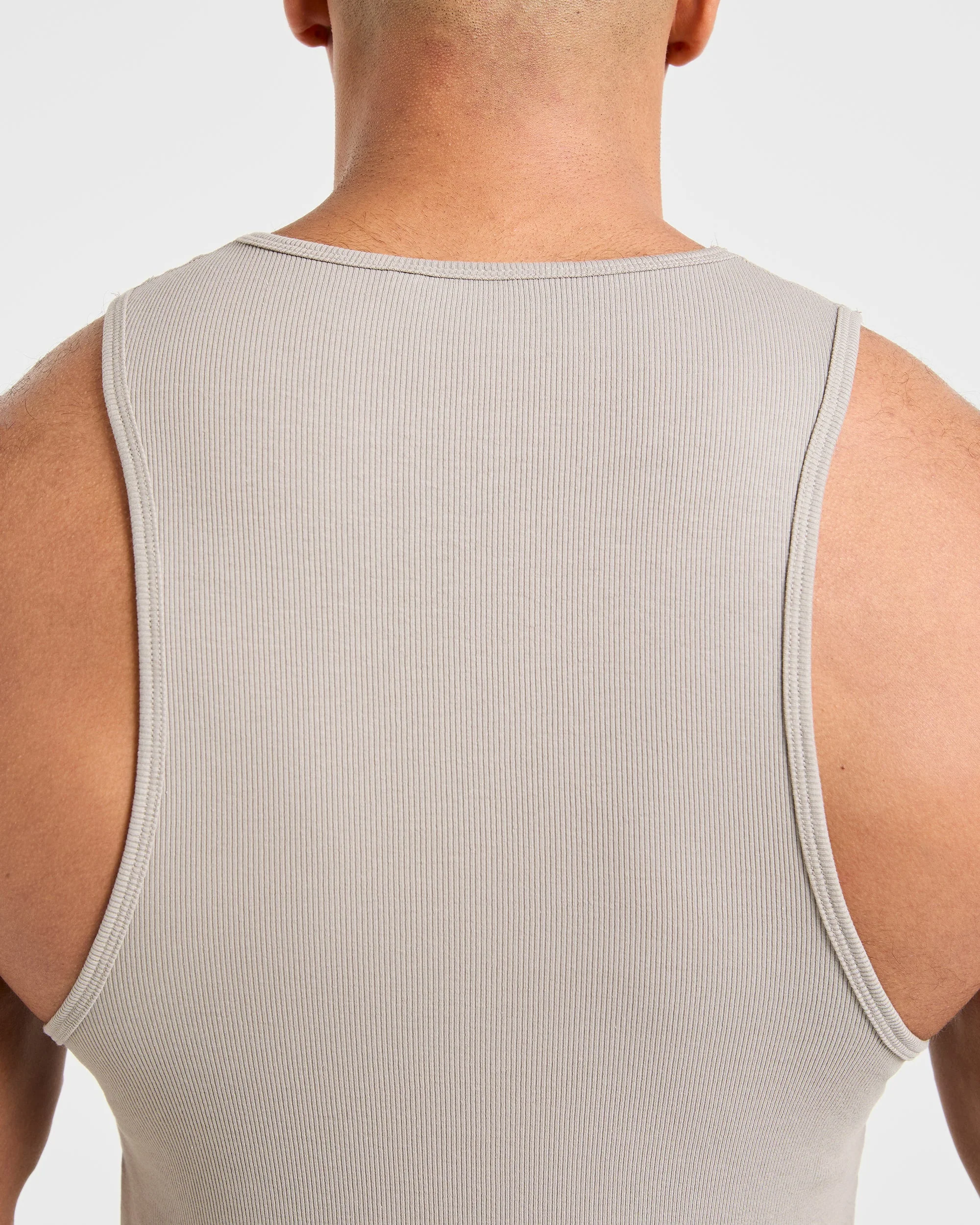 Muscle Ribbed Tank - Cloud Grey - Image 6