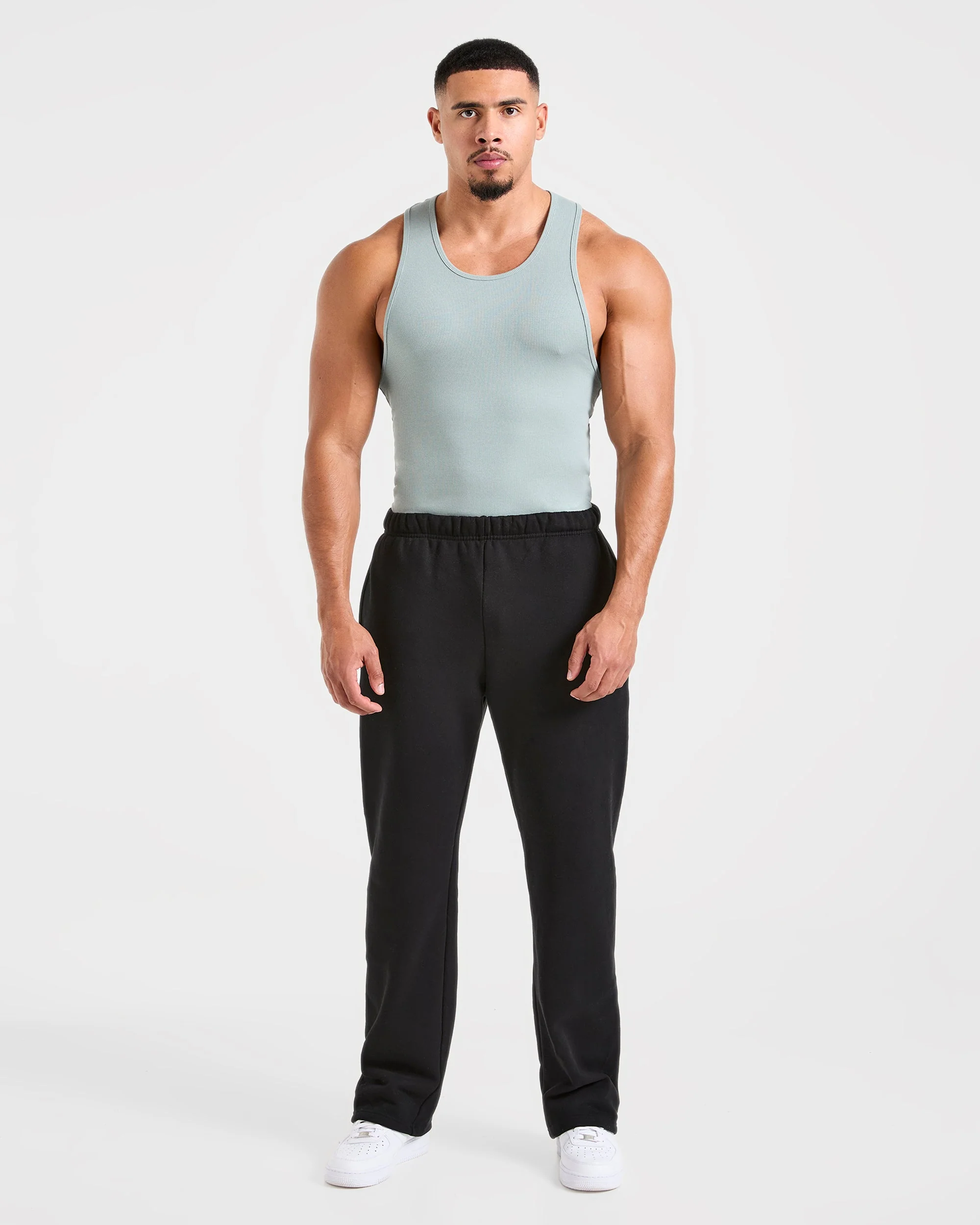 Muscle Ribbed Tank - Stone Blue - Image 3