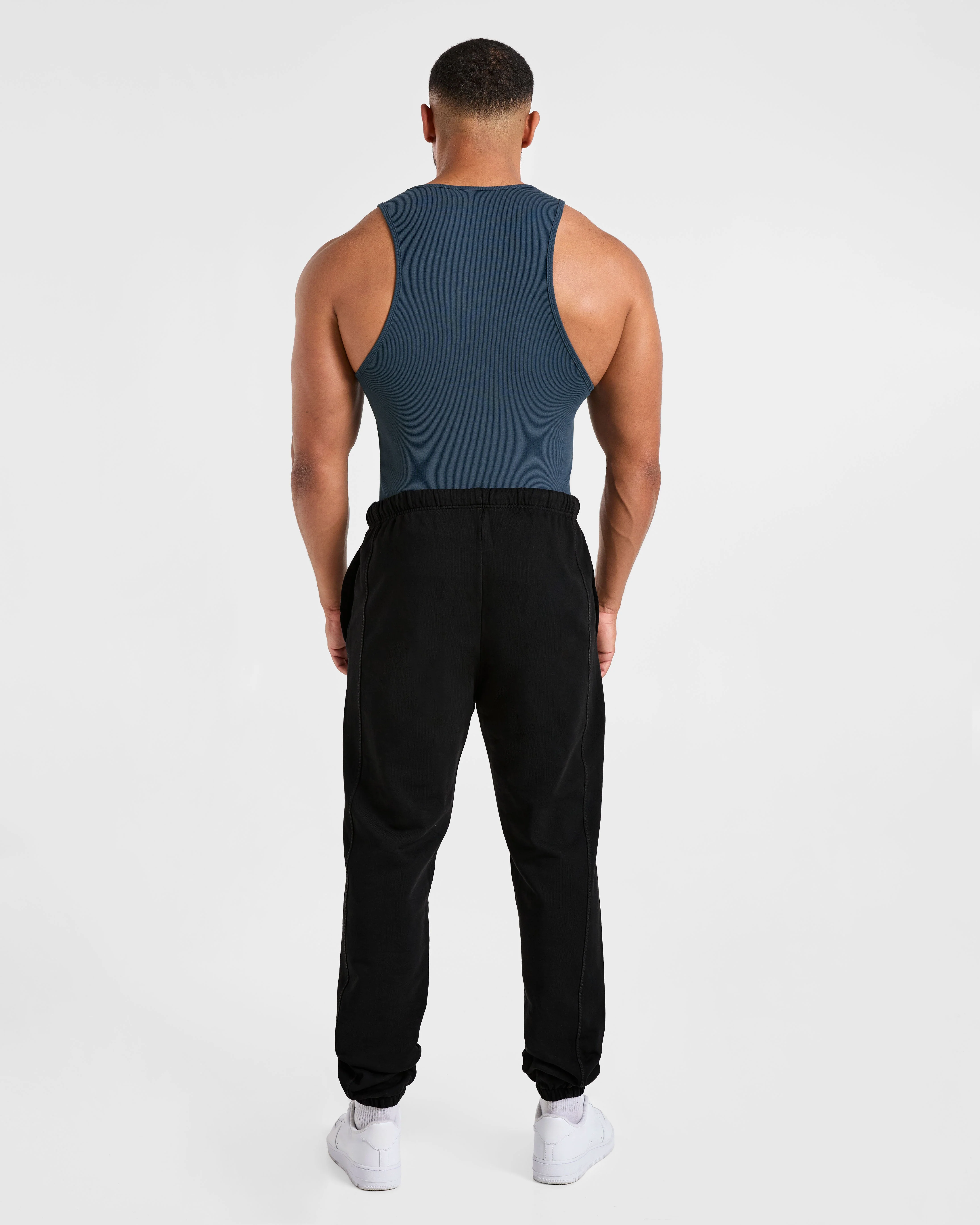 Muscle Ribbed Tank - Washed Navy - Image 4