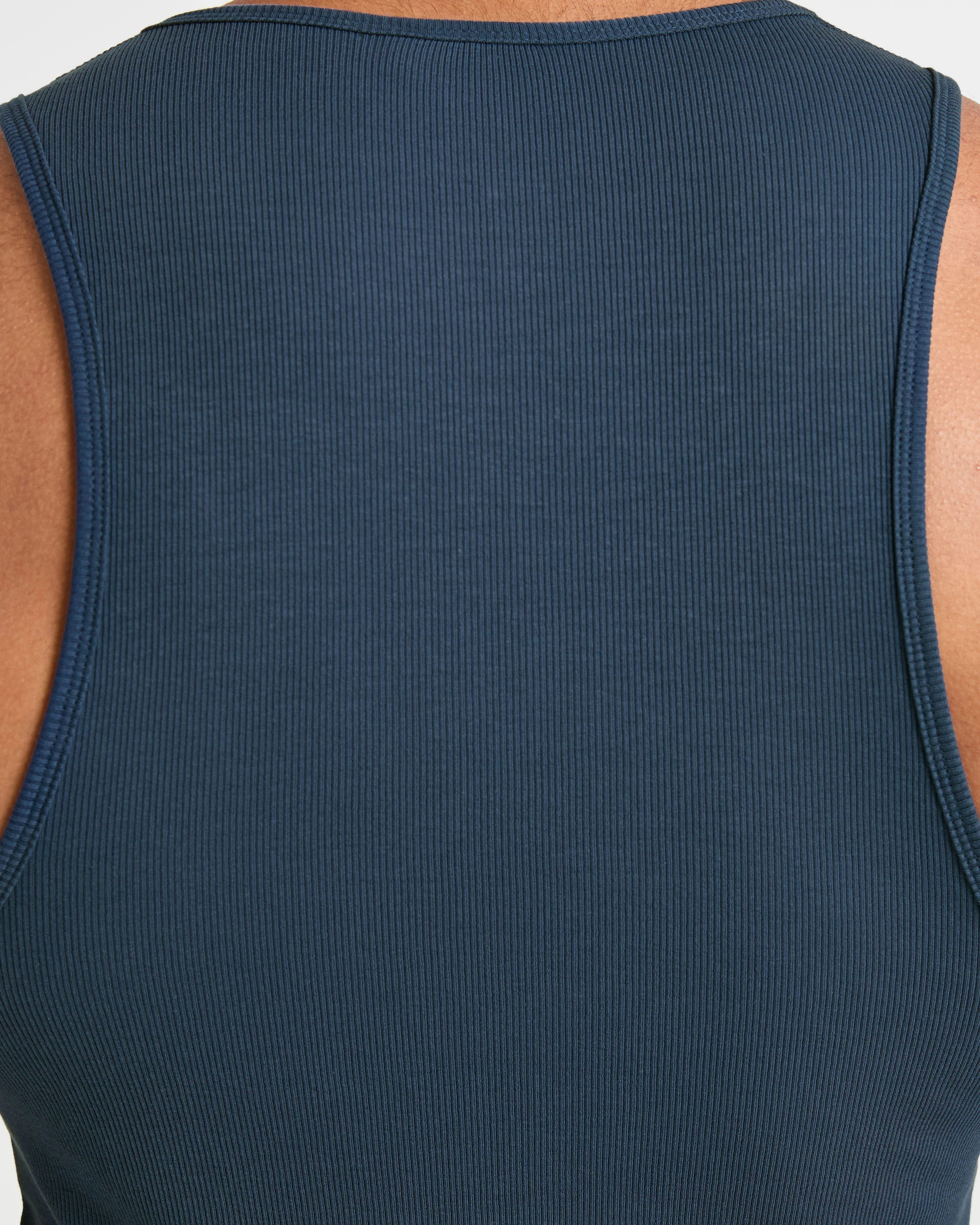 Muscle Ribbed Tank - Washed Navy - Image 5