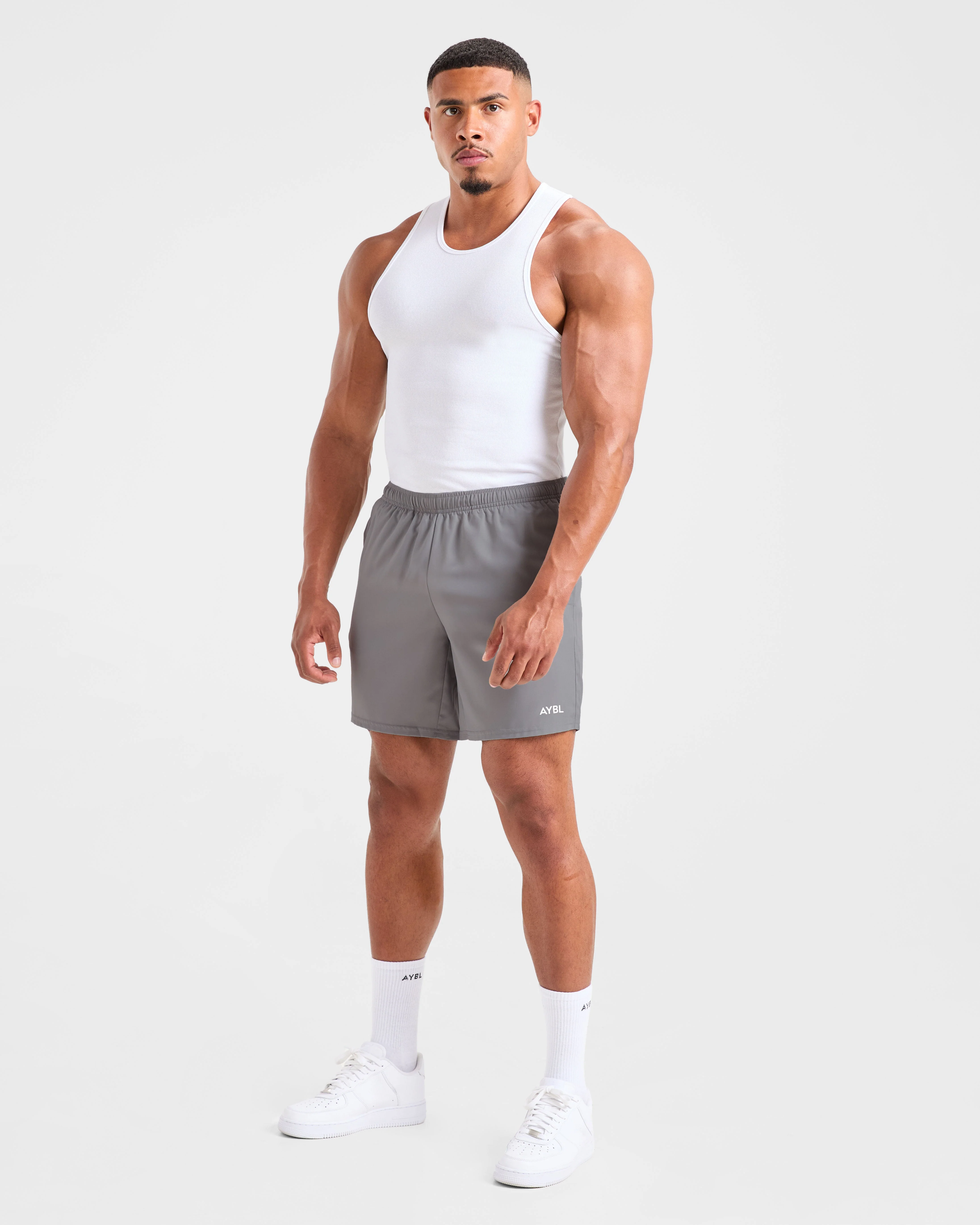 Muscle Ribbed Tank - White - Image 3